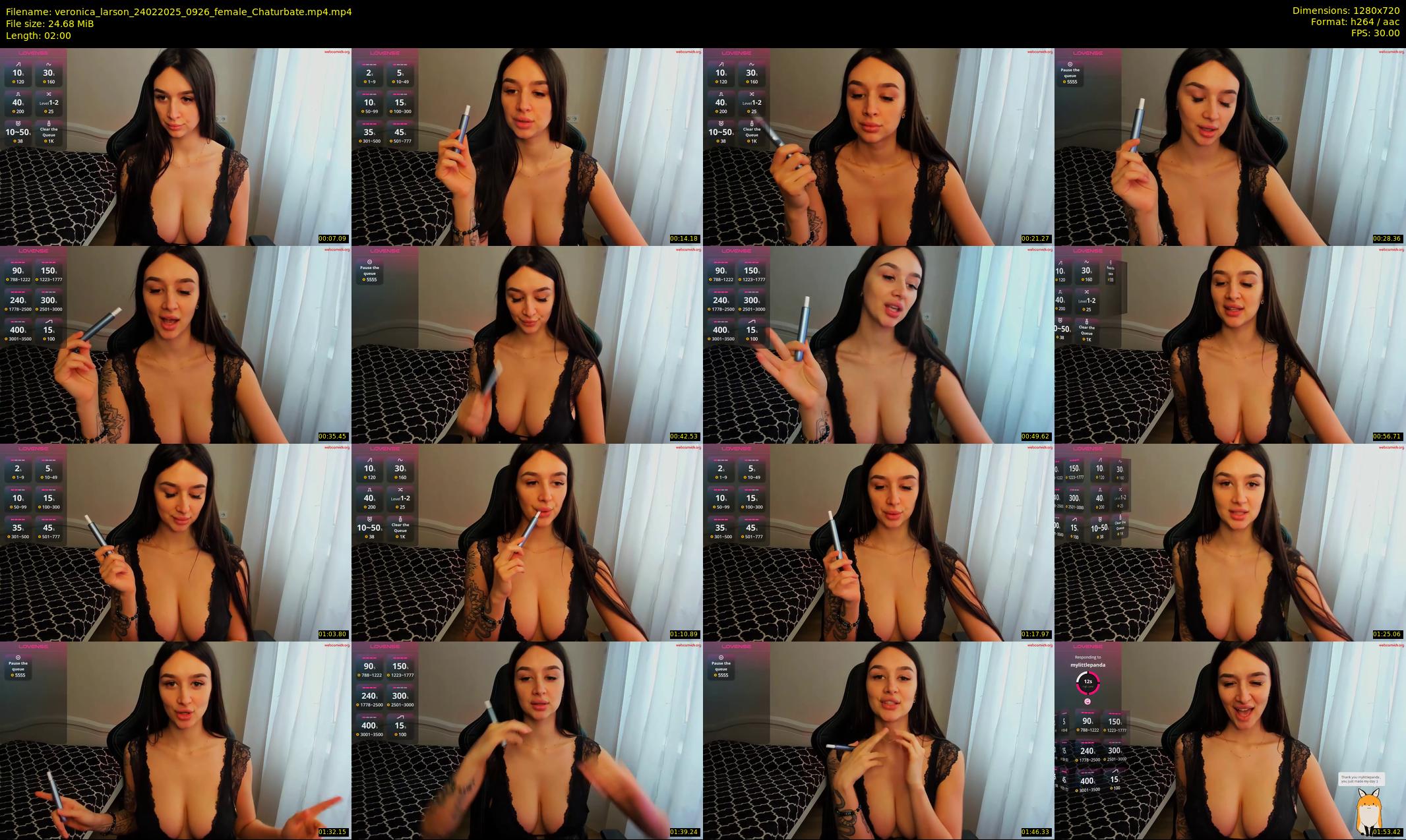 veronica_larson — 2 minute Chaturbate female cam show recording, 720p, Feb 24, 2025