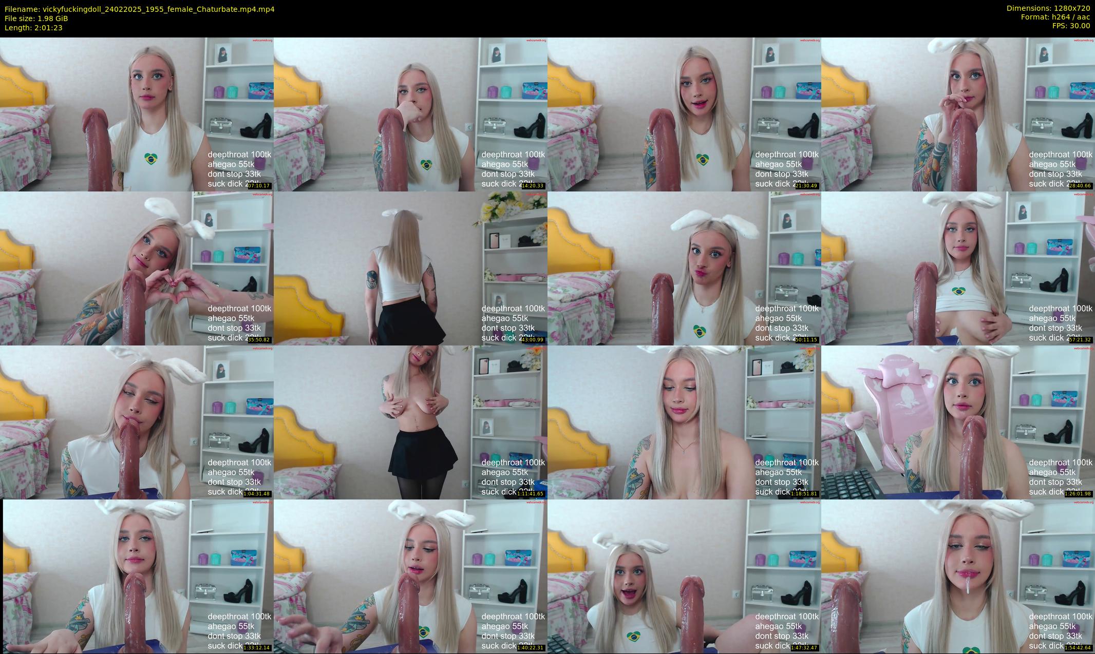 vickyfuckingdoll — 122 minute Chaturbate female cam show recording, 720p, Feb 24, 2025