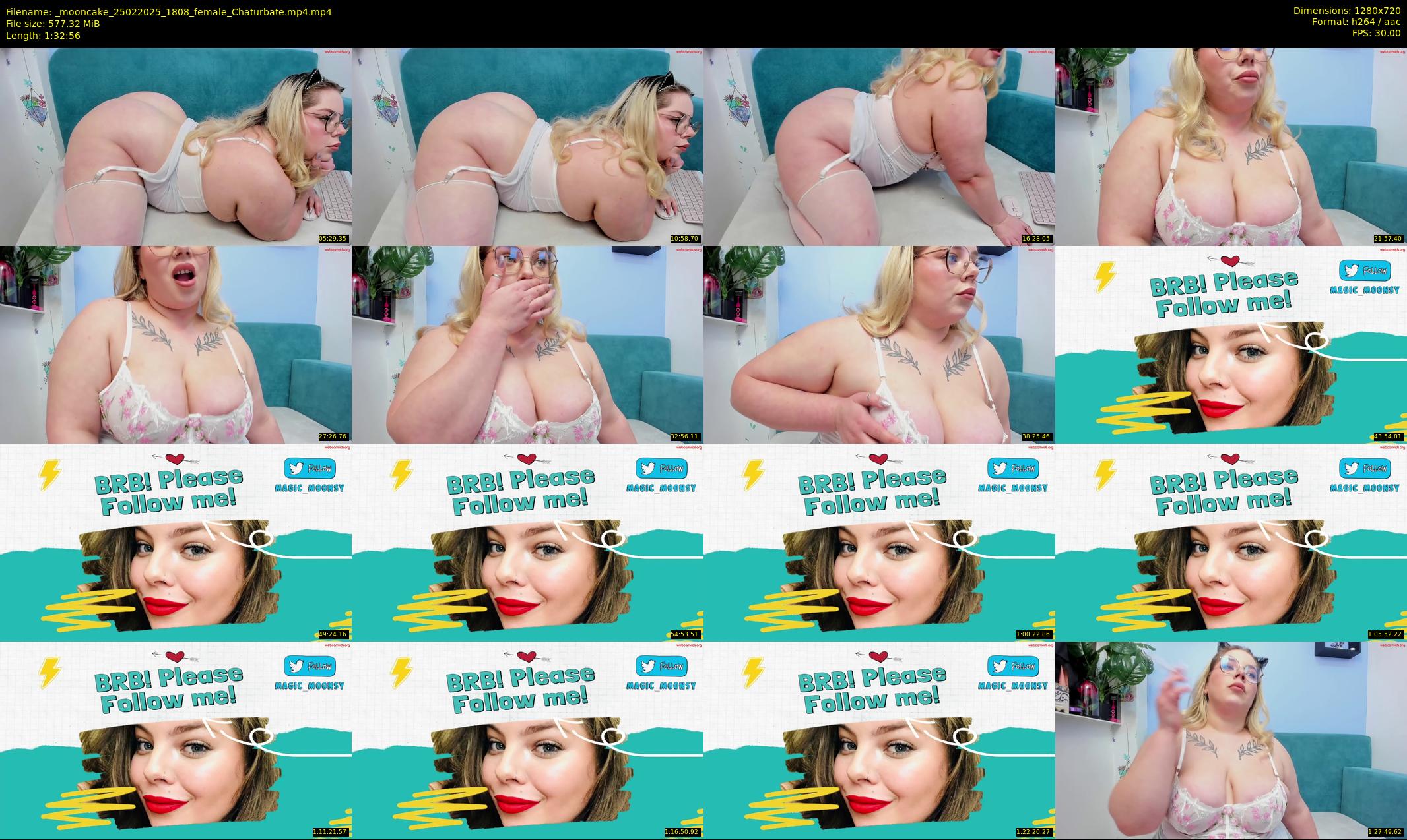 _mooncake — 93 minute Chaturbate female cam show recording, 720p, Feb 25, 2025