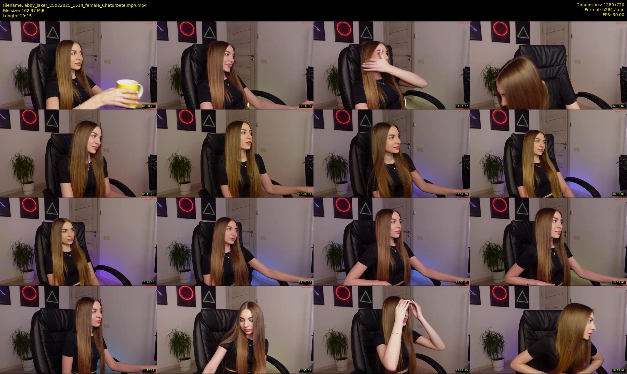 abby_laker — 20 minute Chaturbate female cam show recording, 720p, Feb 25, 2025