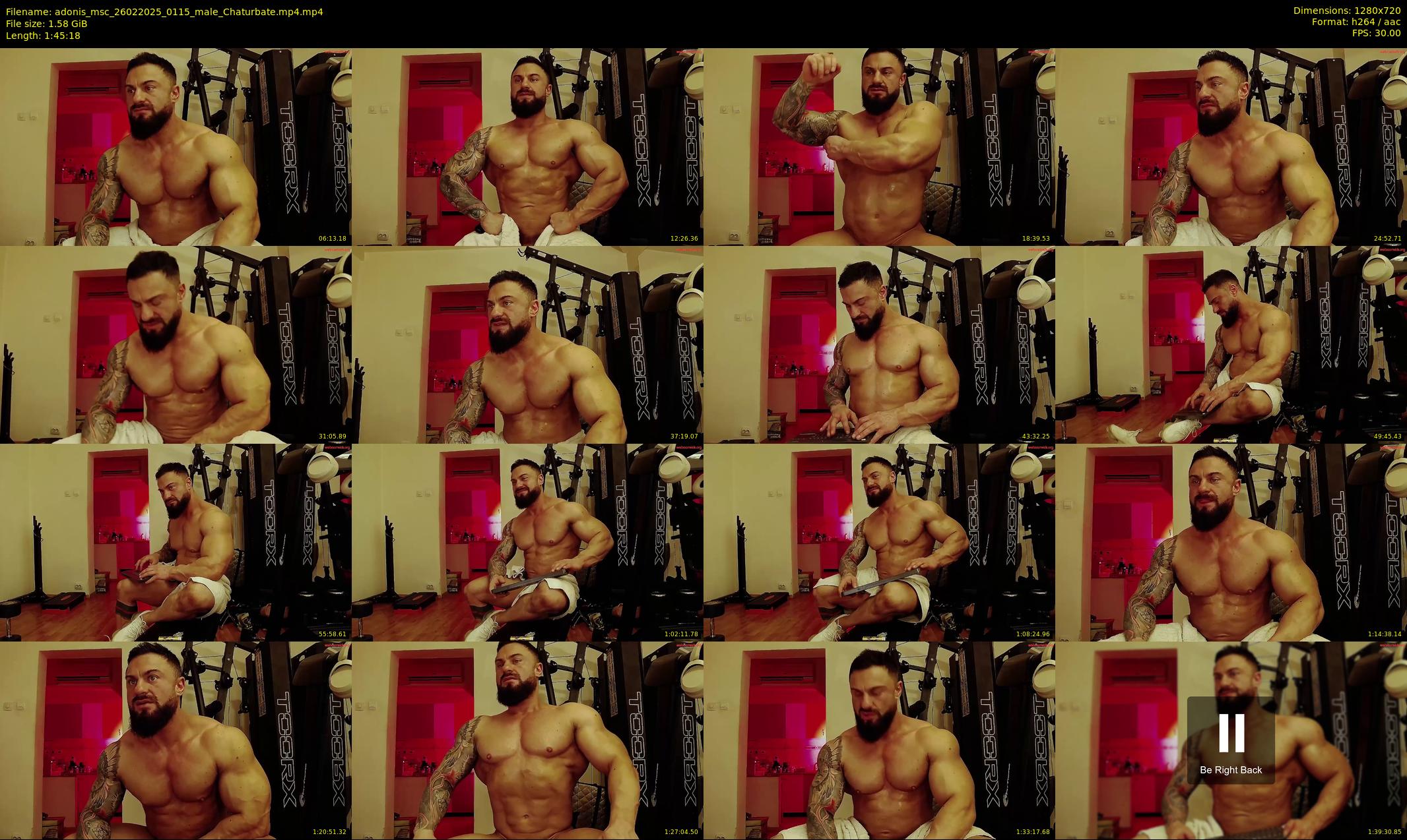 adonis_msc — 106 minute Chaturbate male cam show recording, 720p, Feb 26, 2025
