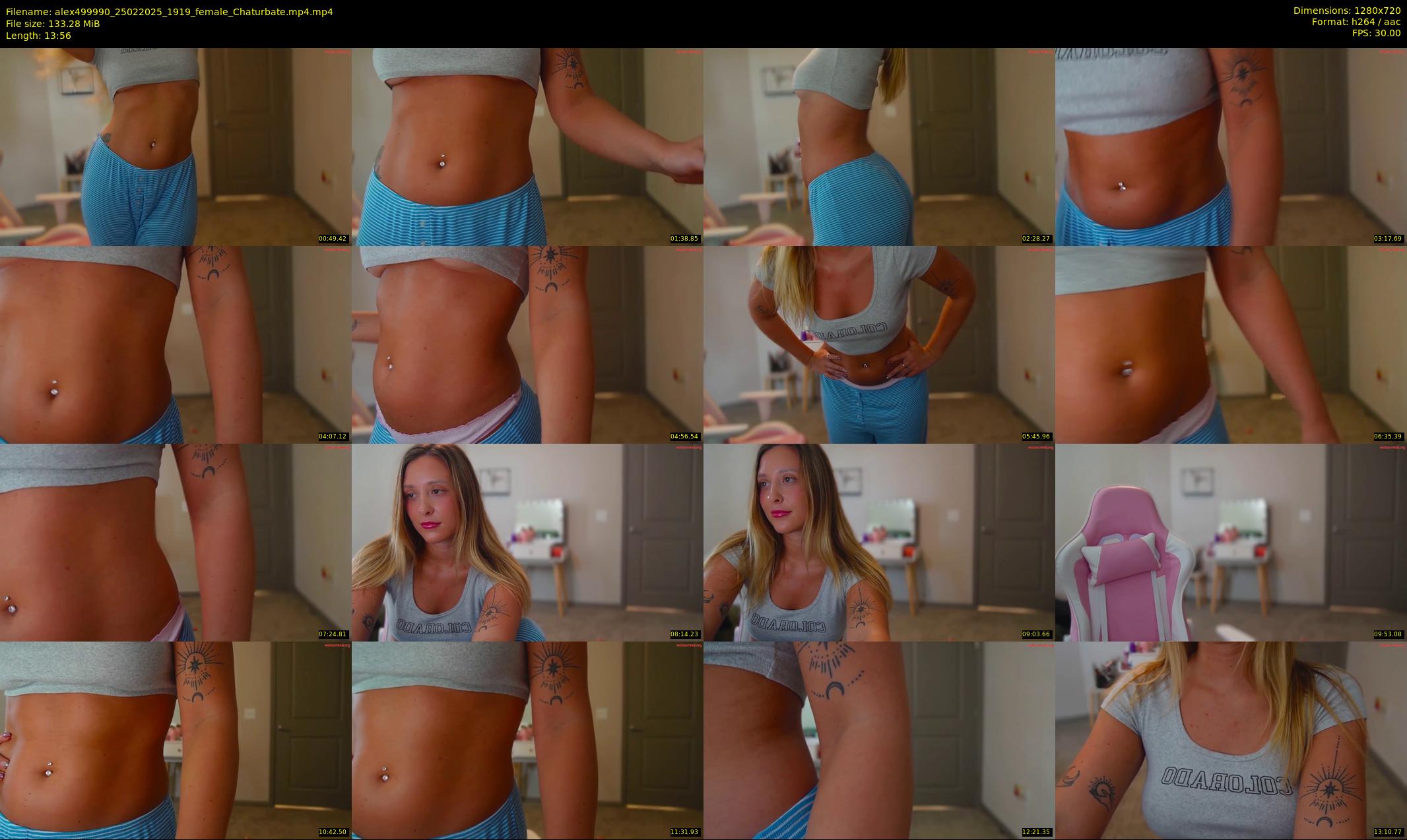 alex499990 — 14 minute Chaturbate female cam show recording, 720p, Feb 25, 2025