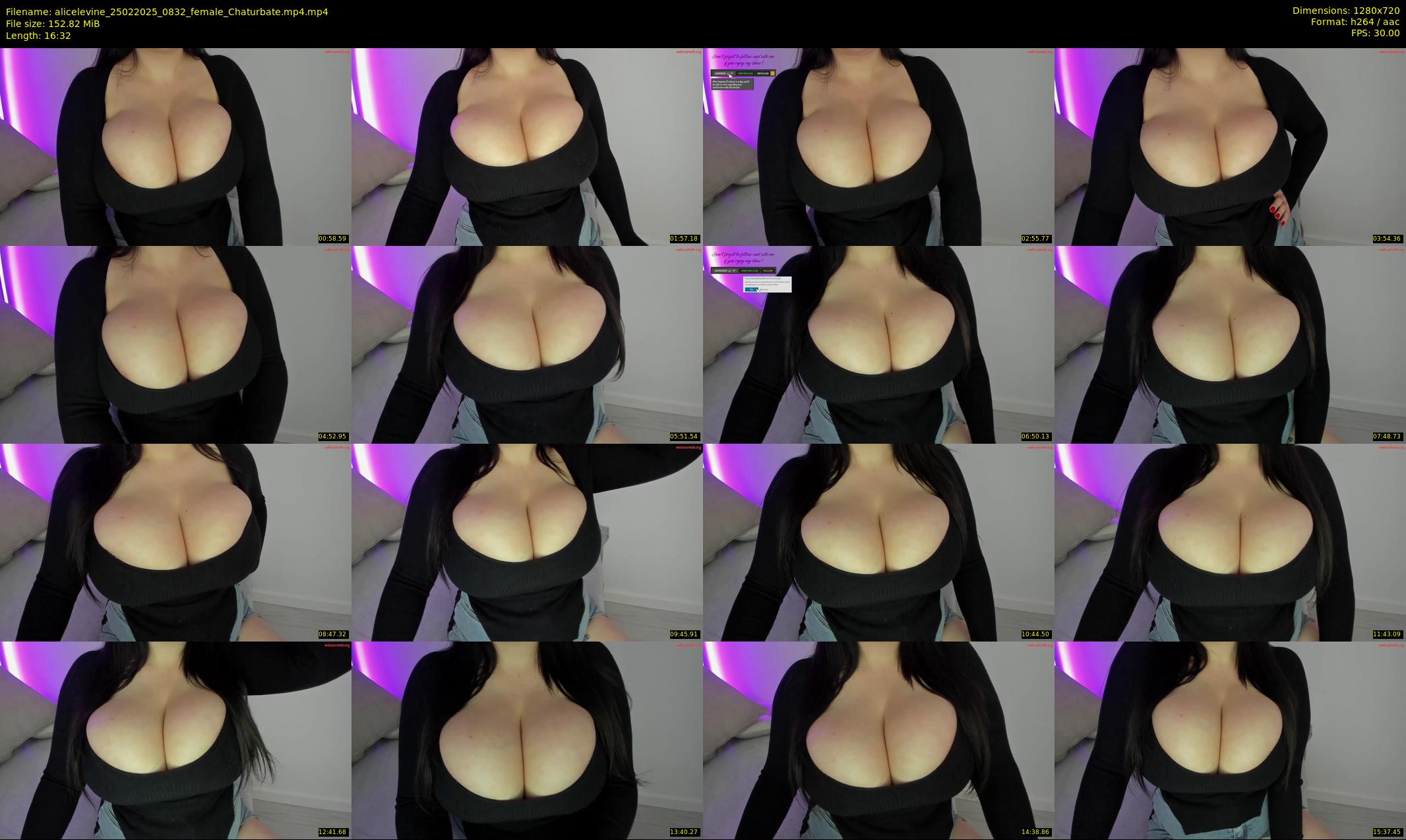 alicelevine — 17 minute Chaturbate female cam show recording, 720p, Feb 25, 2025
