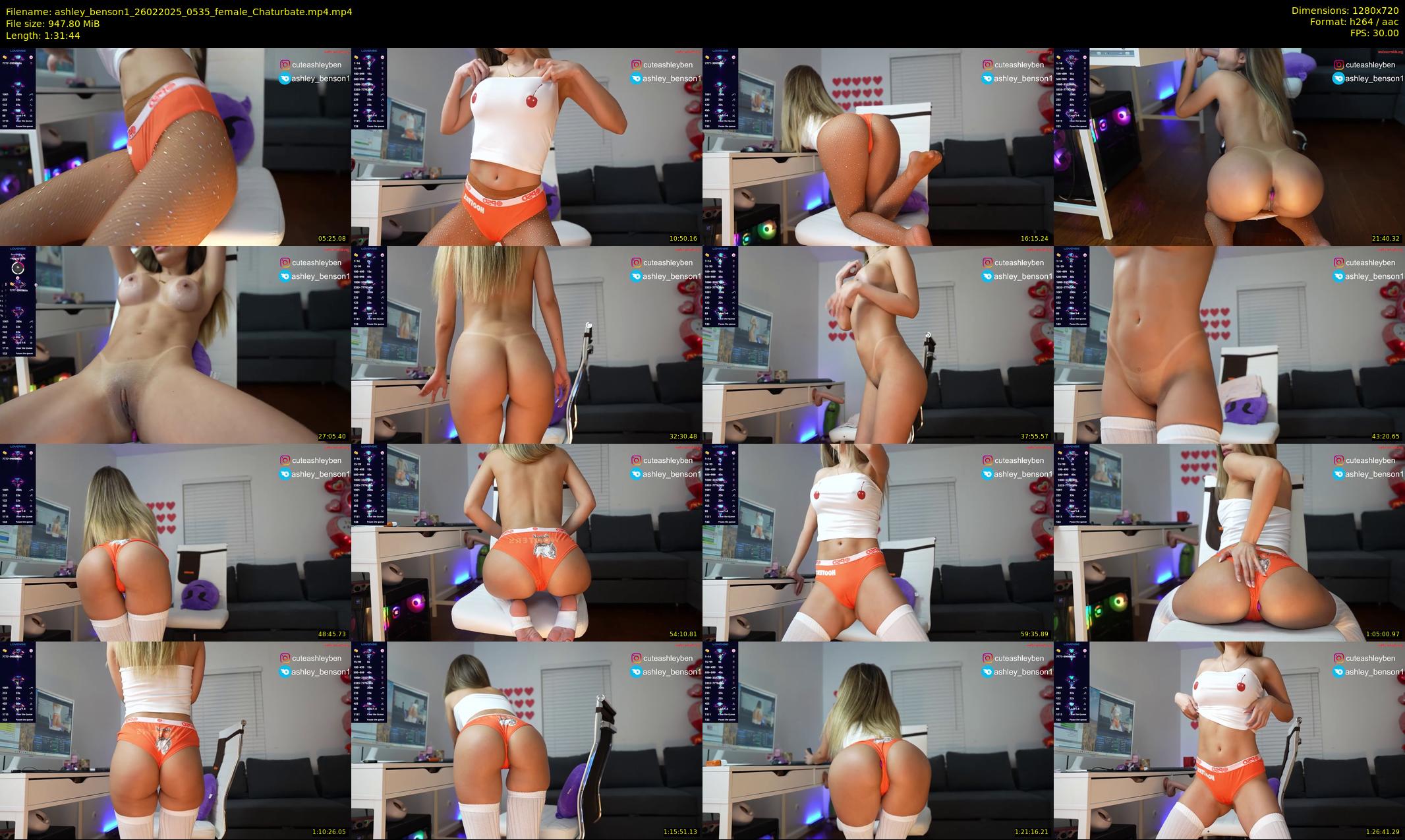 ashley_benson1 — 92 minute Chaturbate female cam show recording, 720p, Feb 26, 2025