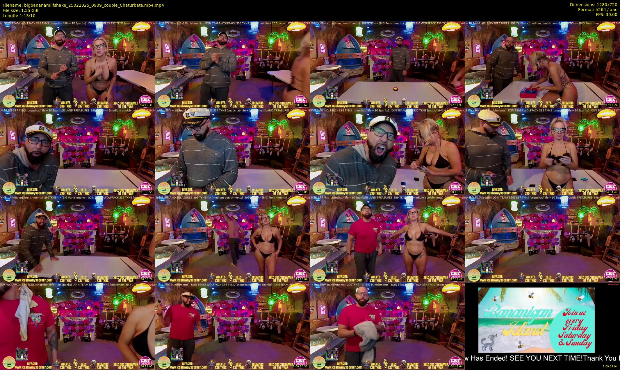 bigbananamilfshake — 74 minute Chaturbate couple cam show recording, 720p, Feb 25, 2025