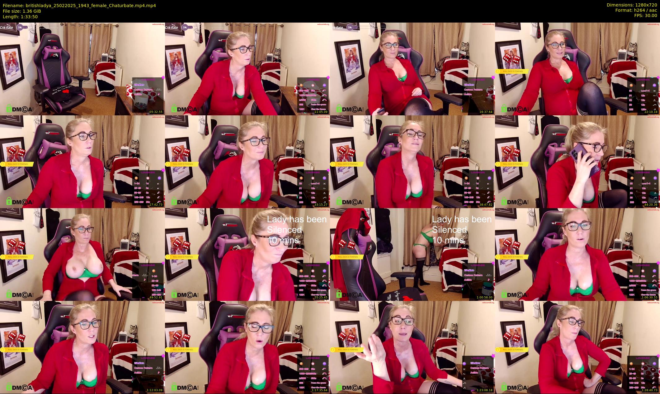 britishladya — 94 minute Chaturbate female cam show recording, 720p, Feb 25, 2025
