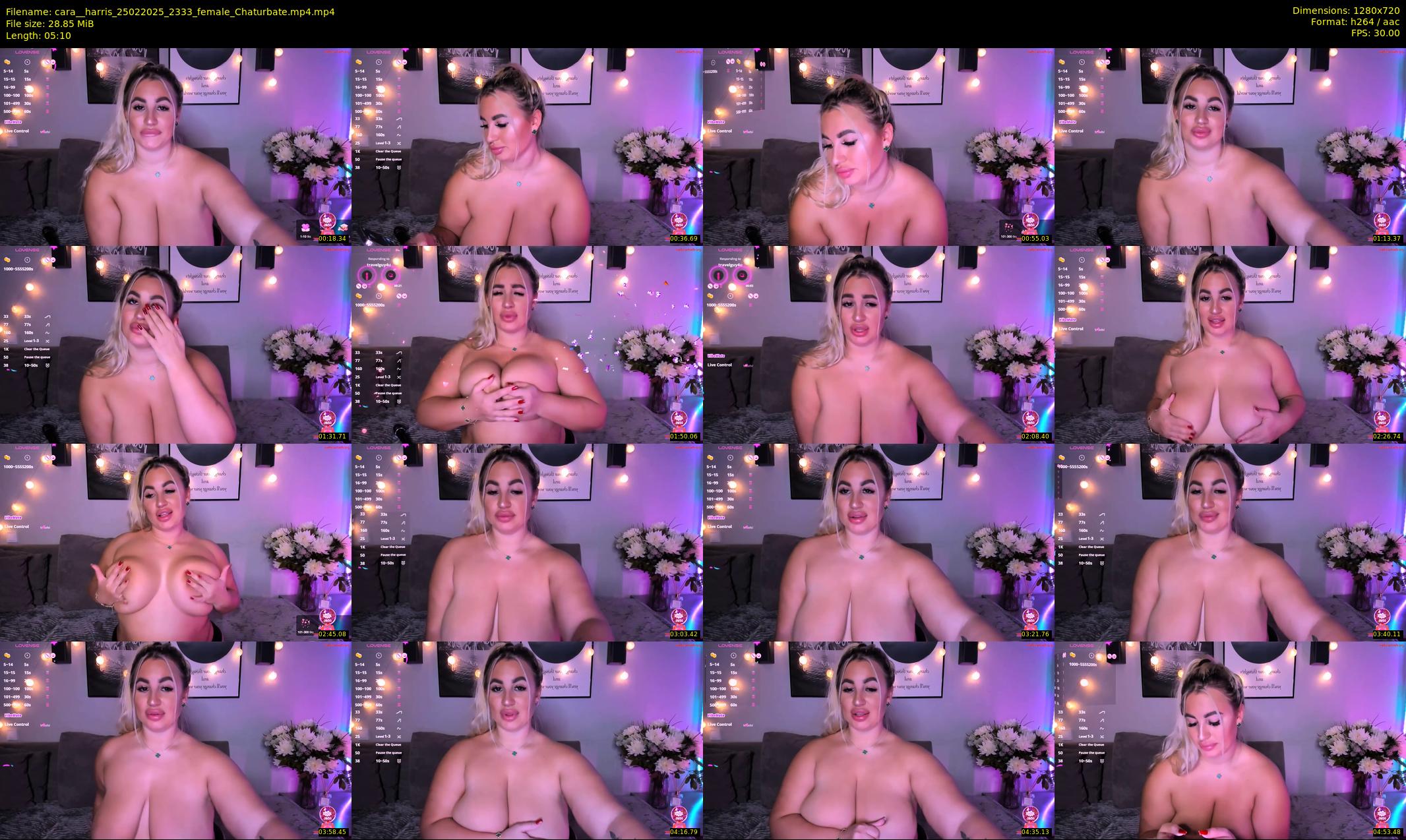 cara__harris — 6 minute Chaturbate female cam show recording, 720p, Feb 25, 2025