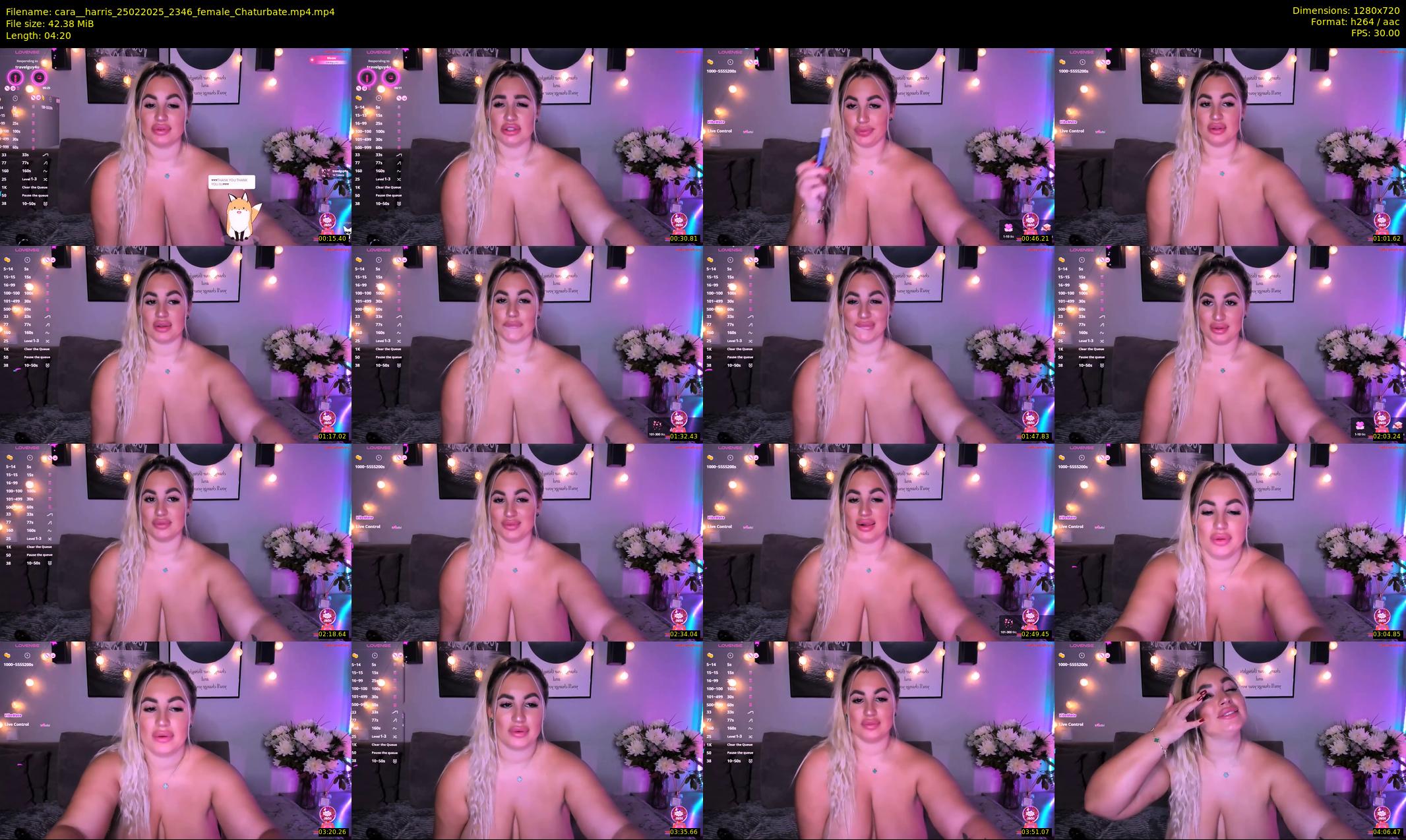 cara__harris — 5 minute Chaturbate female cam show recording, 720p, Feb 25, 2025