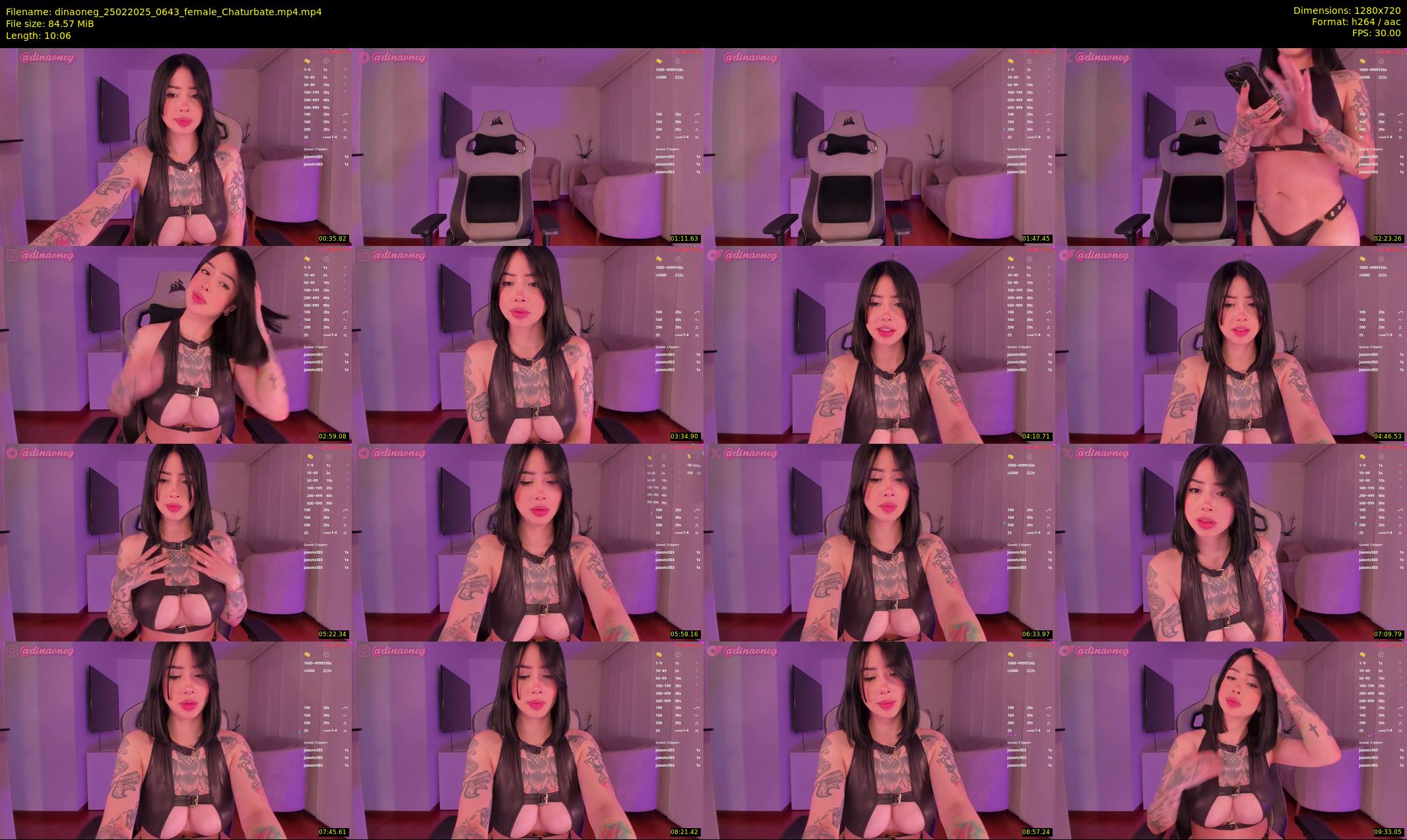 dinaoneg — 11 minute Chaturbate female cam show recording, 720p, Feb 25, 2025