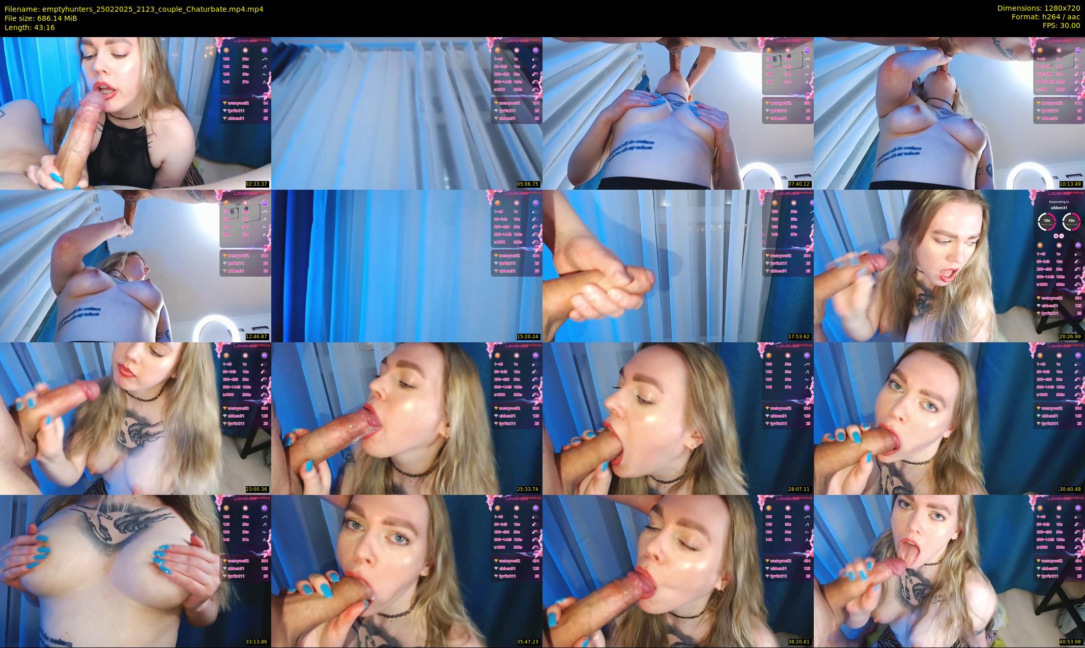 emptyhunters — 44 minute Chaturbate couple cam show recording, 720p, Feb 25, 2025