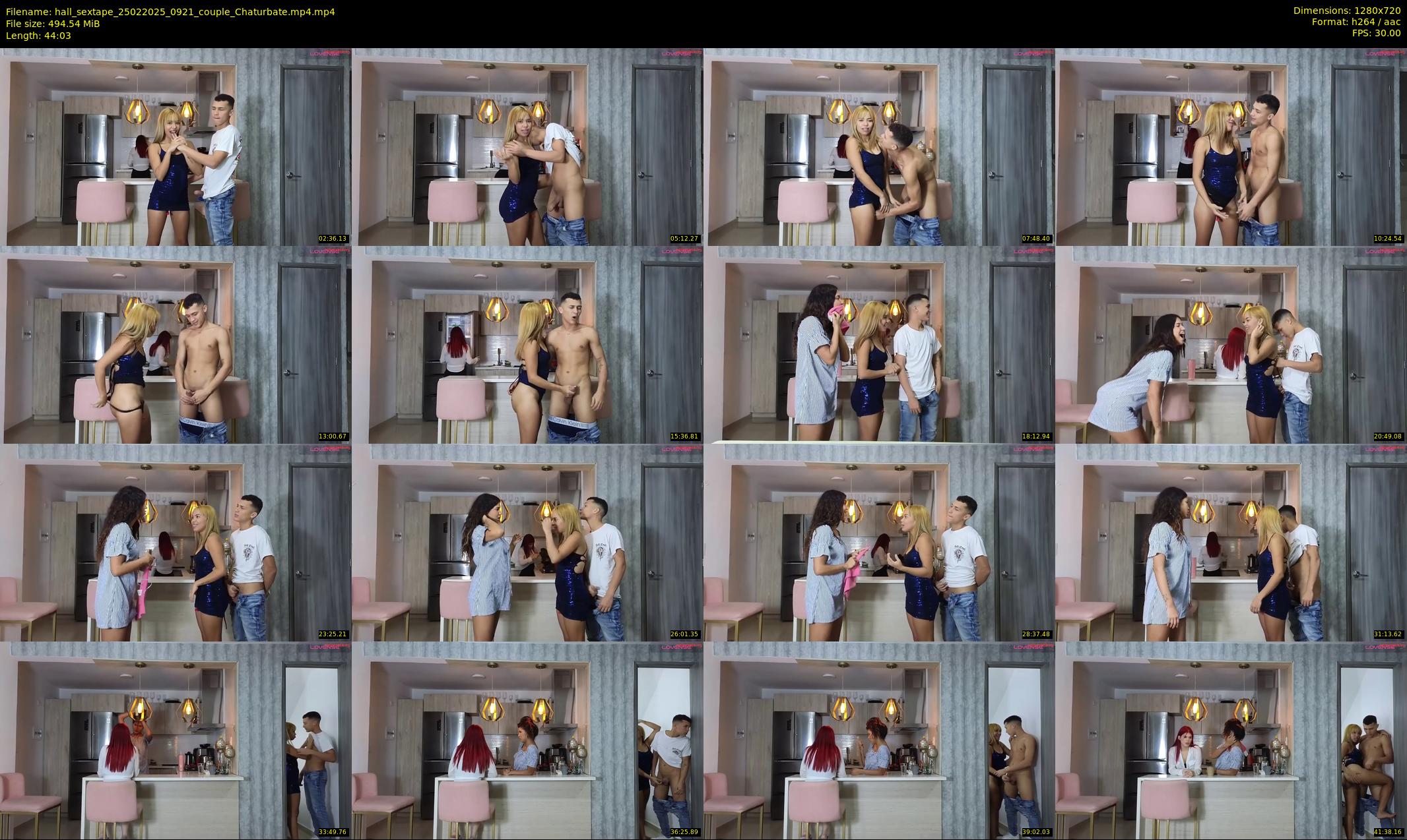 hall_sextape — 45 minute Chaturbate couple cam show recording, 720p, Feb 25, 2025
