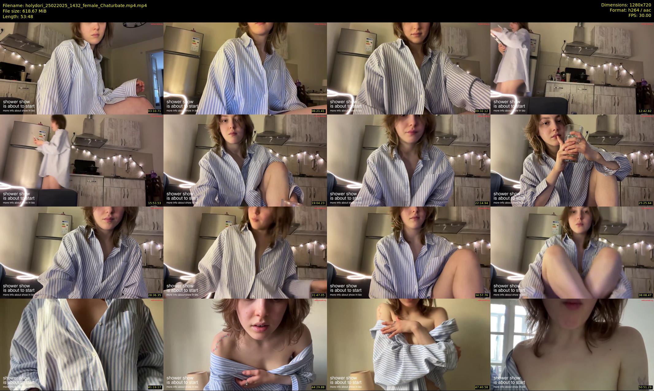 holydori — 54 minute Chaturbate female cam show recording, 720p, Feb 25, 2025