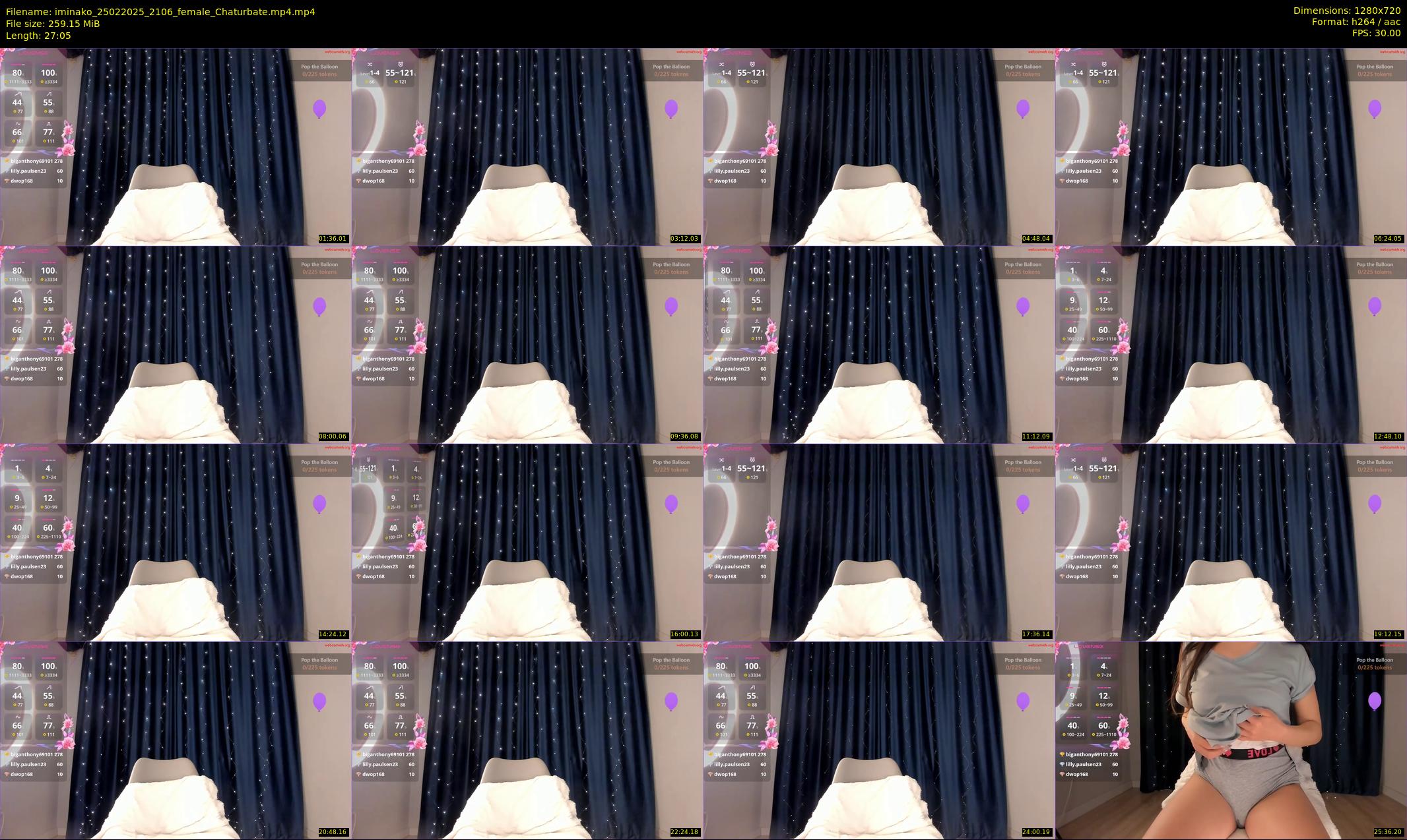 iminako — 28 minute Chaturbate female cam show recording, 720p, Feb 25, 2025