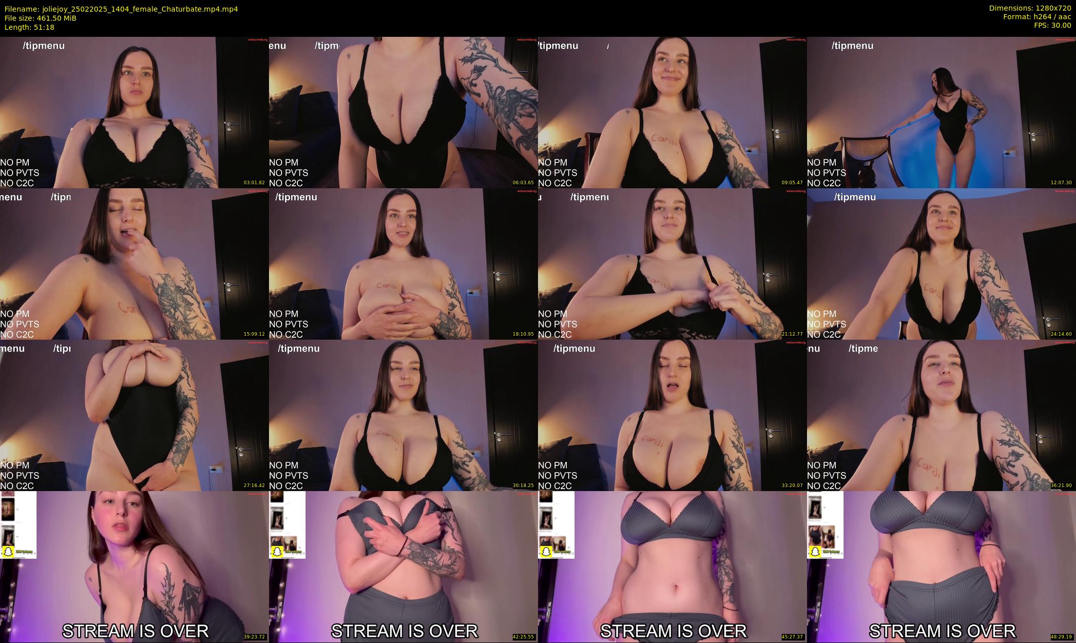 joliejoy — 52 minute Chaturbate female cam show recording, 720p, Feb 25, 2025
