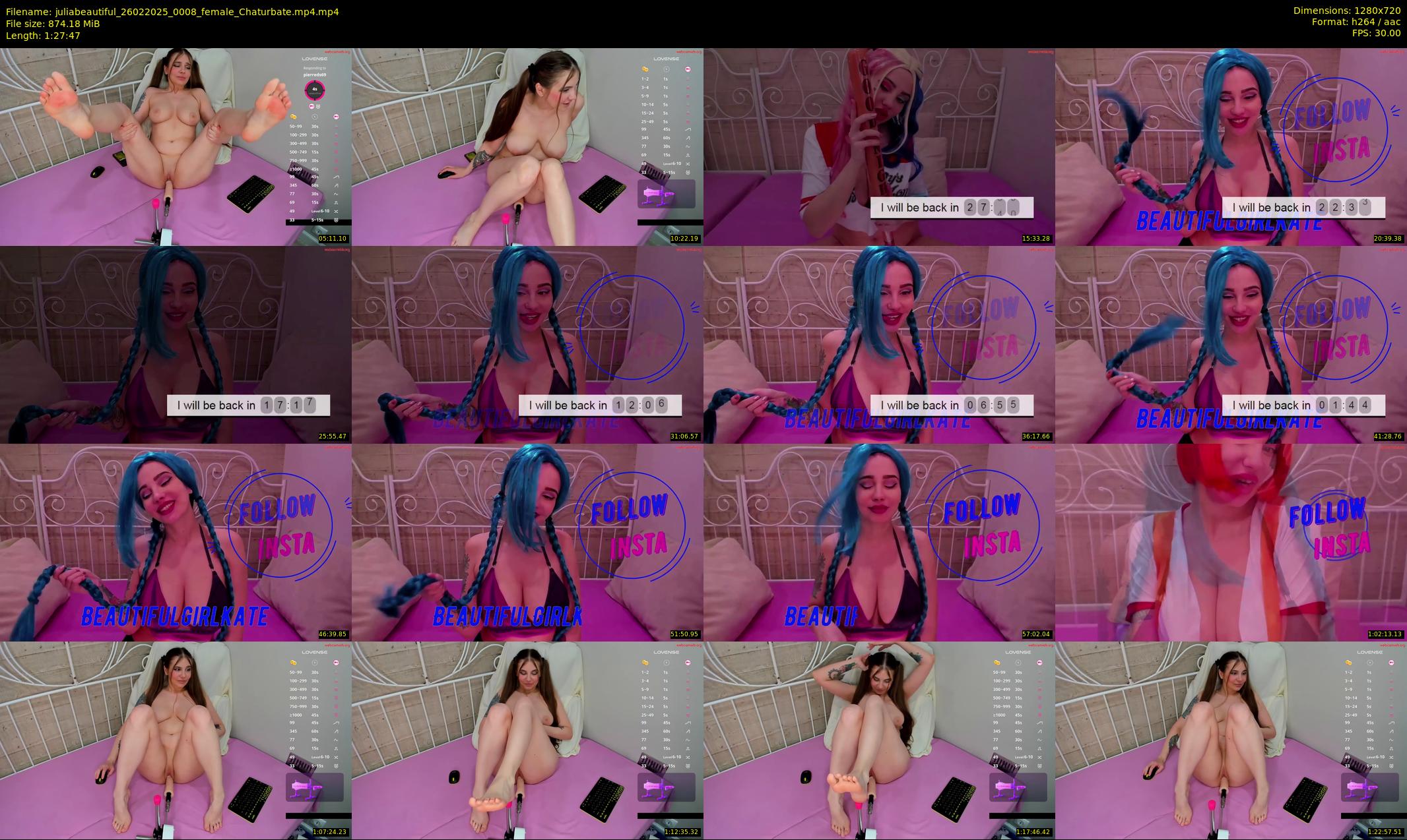 juliabeautiful — 88 minute Chaturbate female cam show recording, 720p, Feb 26, 2025