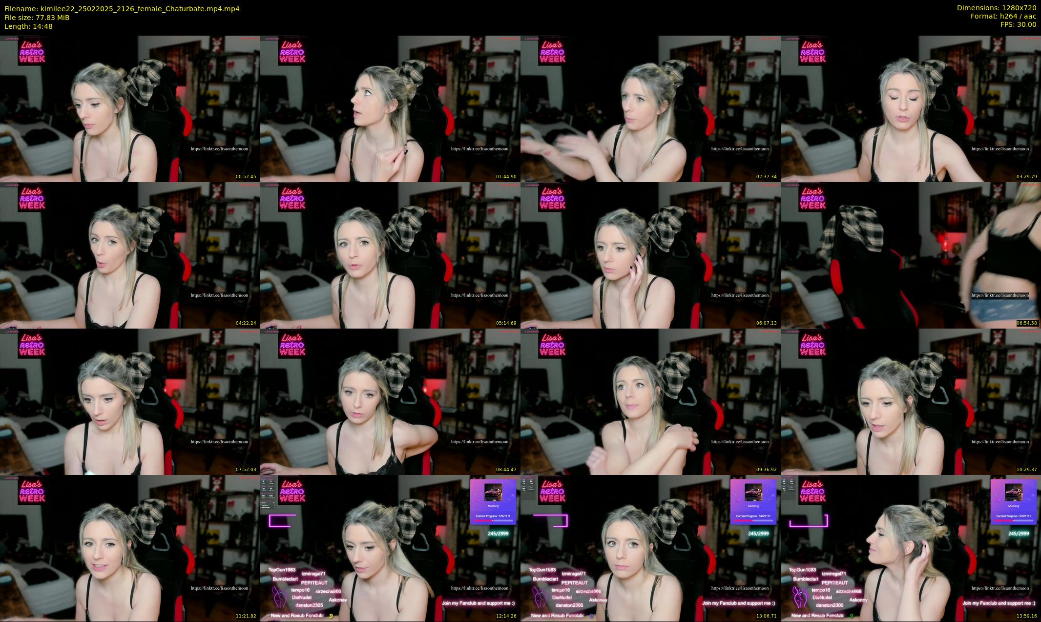 kimilee22 — 15 minute Chaturbate female cam show recording, 720p, Feb 25, 2025