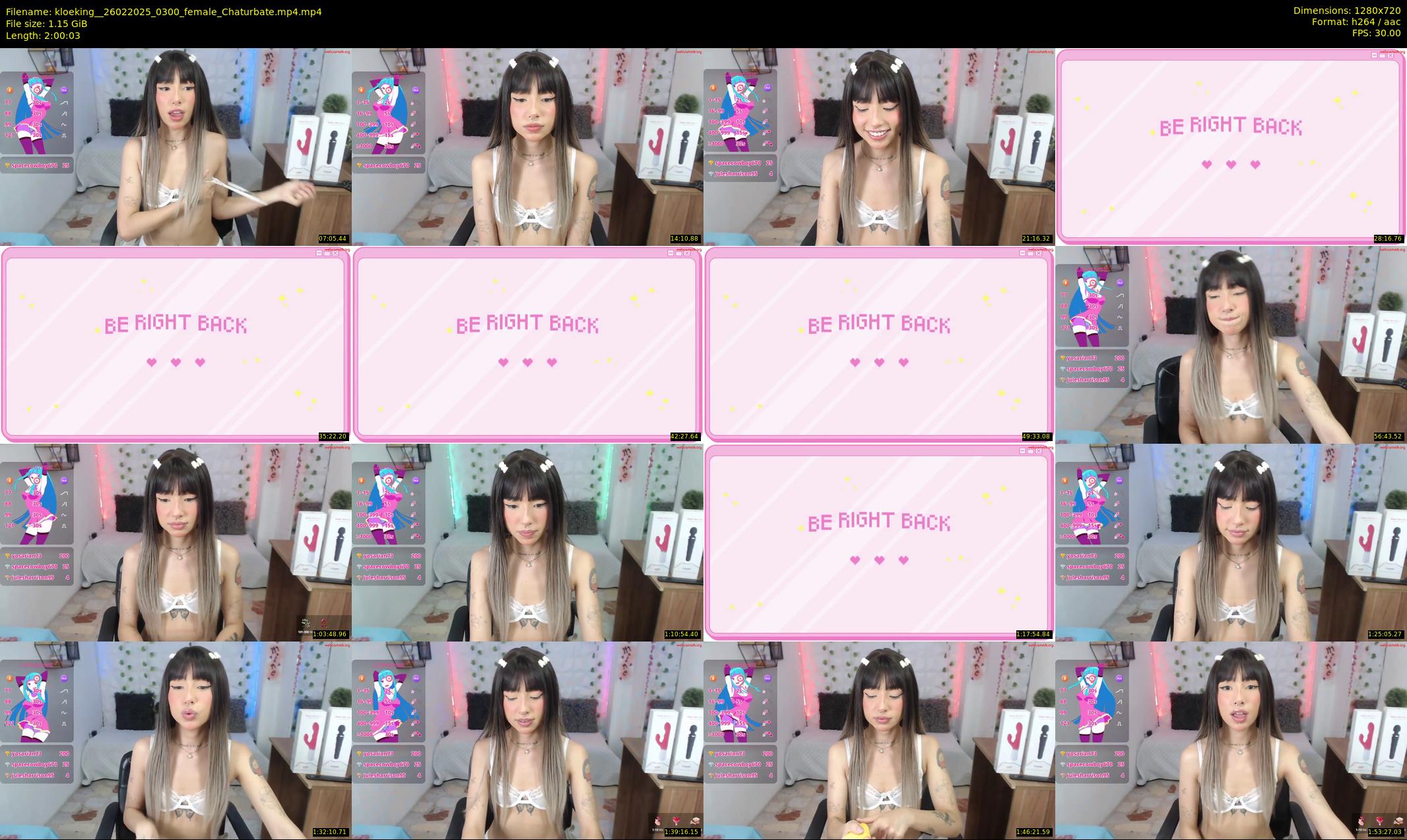 kloeking_ — 121 minute Chaturbate female cam show recording, 720p, Feb 26, 2025