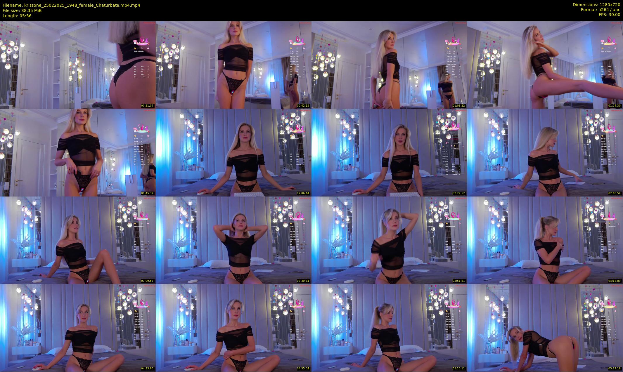 krissone — 6 minute Chaturbate female cam show recording, 720p, Feb 25, 2025