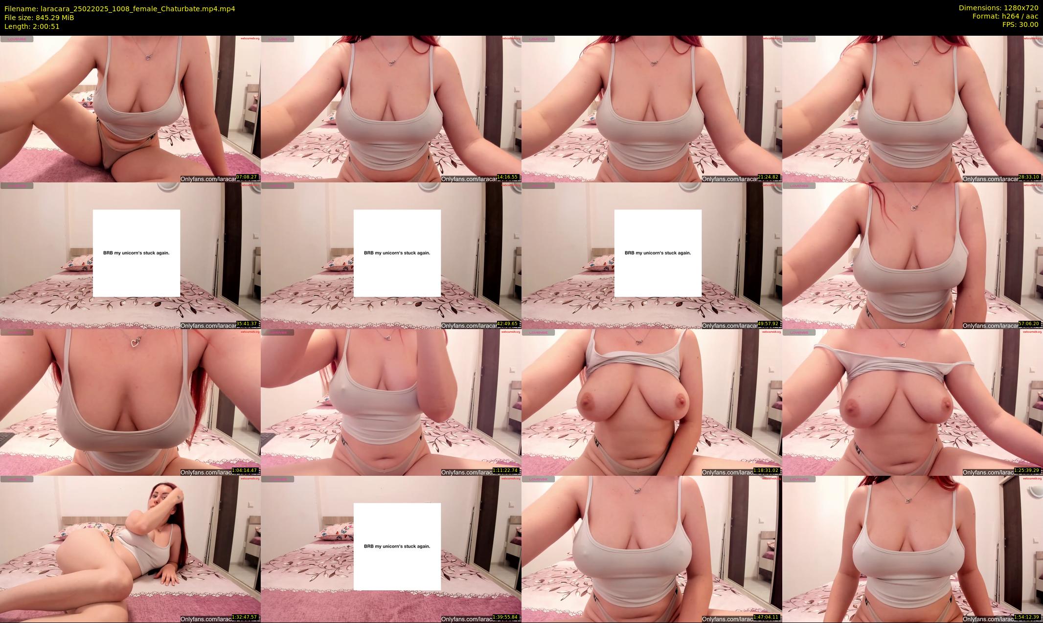 laracara — 121 minute Chaturbate female cam show recording, 720p, Feb 25, 2025