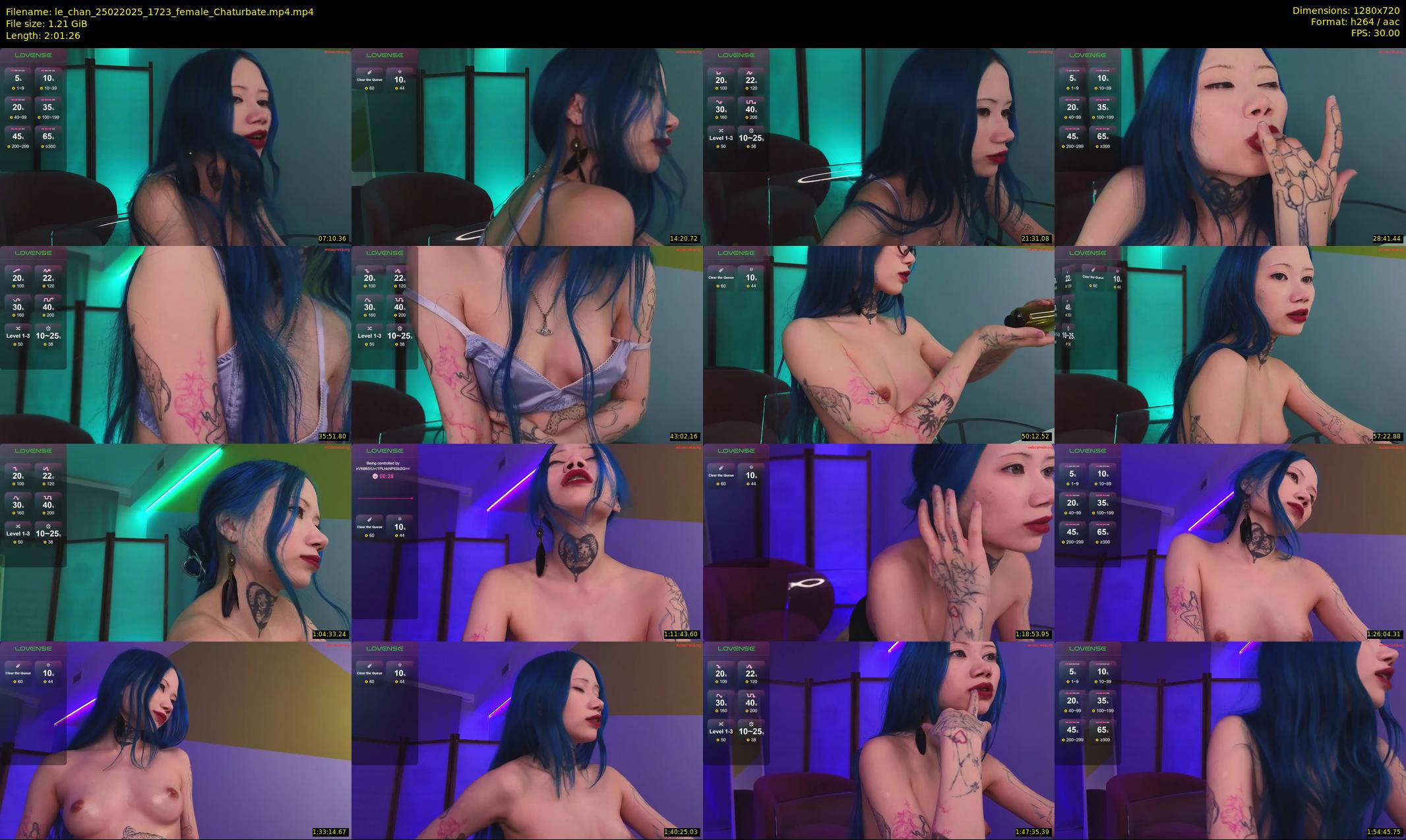 le_chan — 122 minute Chaturbate female cam show recording, 720p, Feb 25, 2025