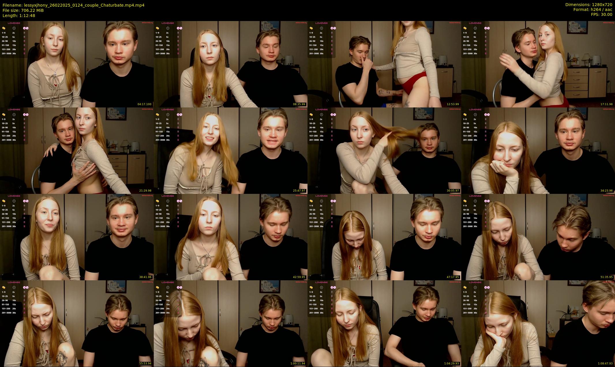 lessyxjhony — 73 minute Chaturbate couple cam show recording, 720p, Feb 26, 2025