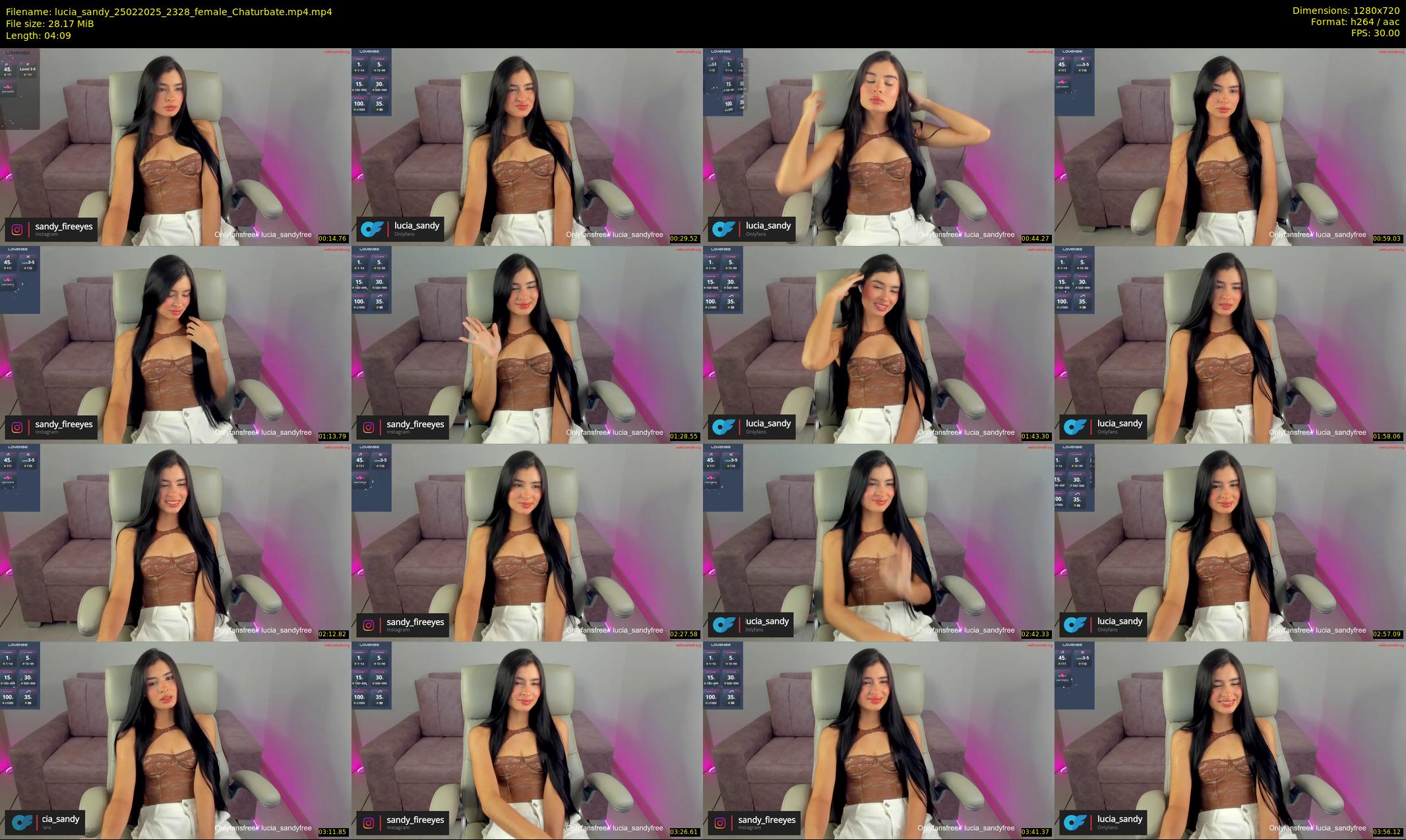lucia_sandy — 5 minute Chaturbate female cam show recording, 720p, Feb 25, 2025