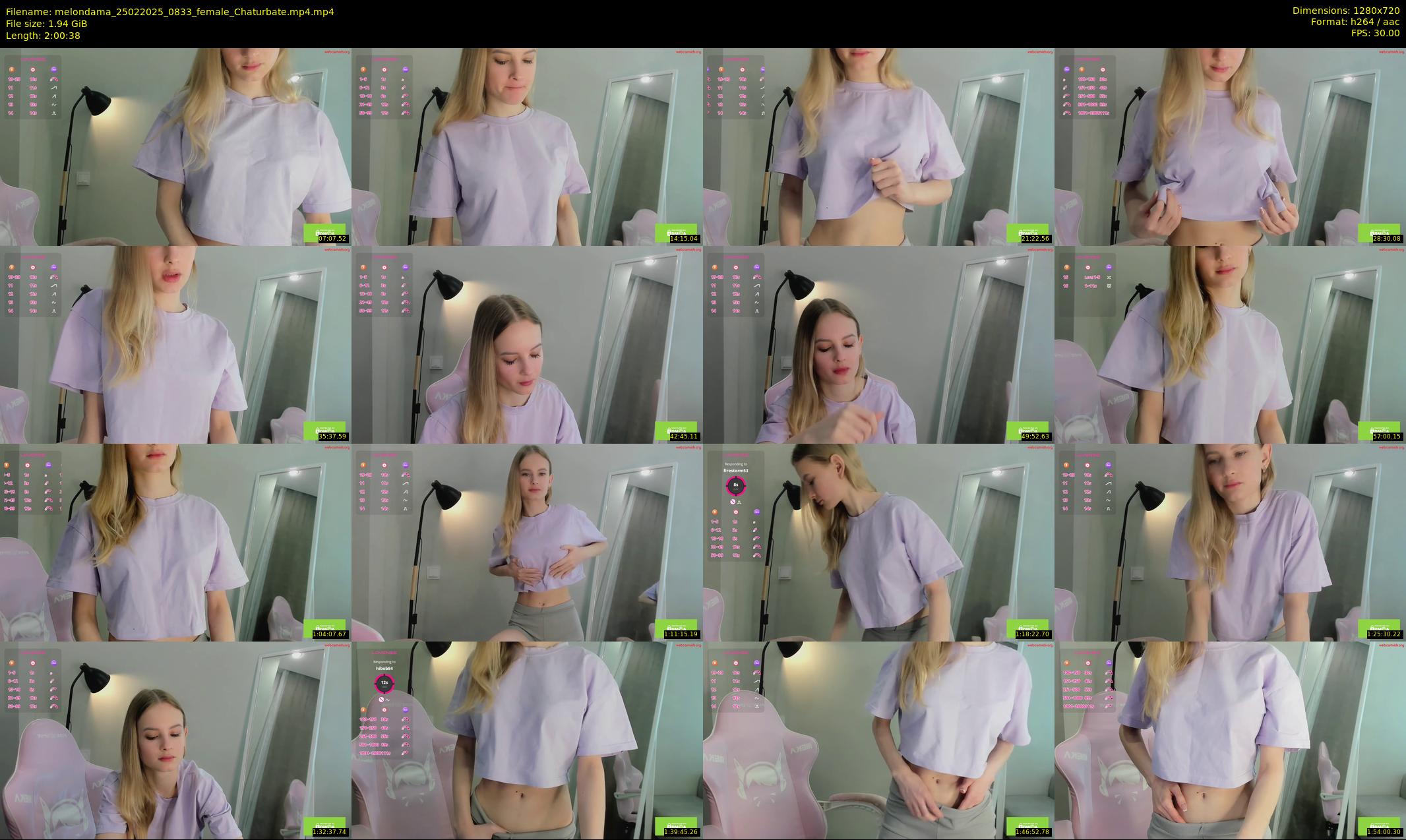 melondama — 121 minute Chaturbate female cam show recording, 720p, Feb 25, 2025