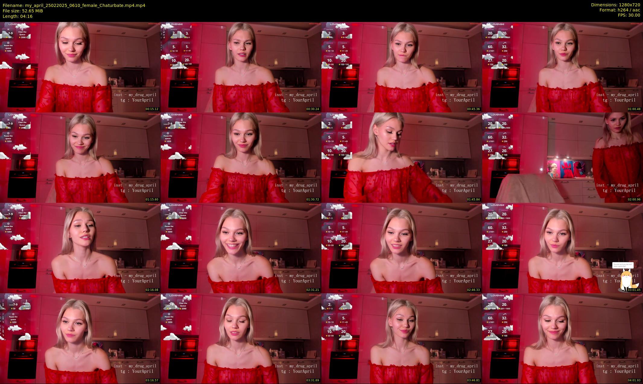 my_april — 5 minute Chaturbate female cam show recording, 720p, Feb 25, 2025