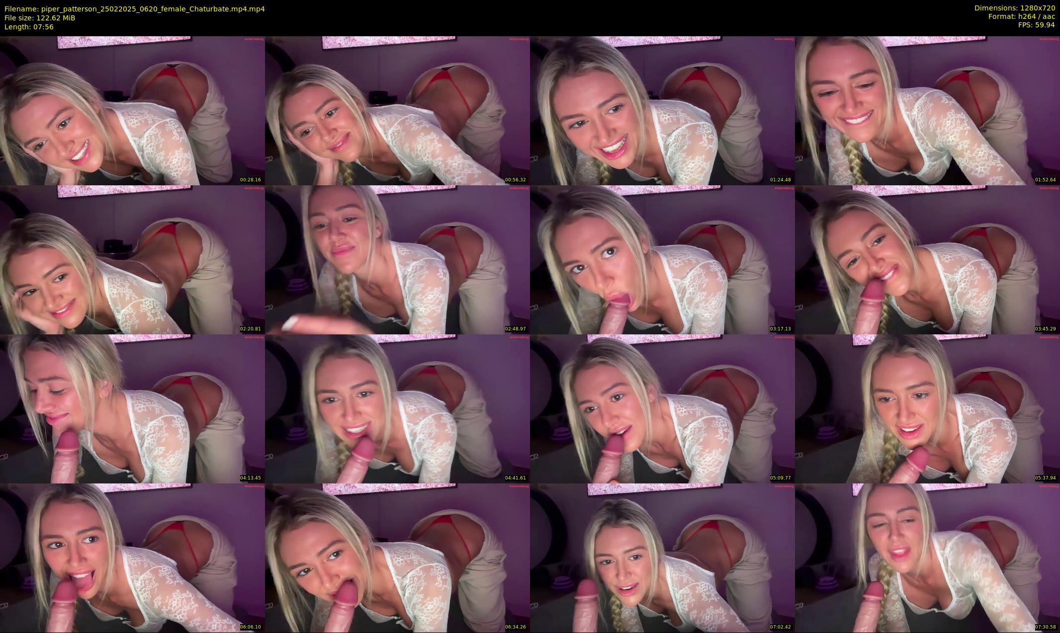 piper_patterson — 8 minute Chaturbate female cam show recording, 720p, Feb 25, 2025