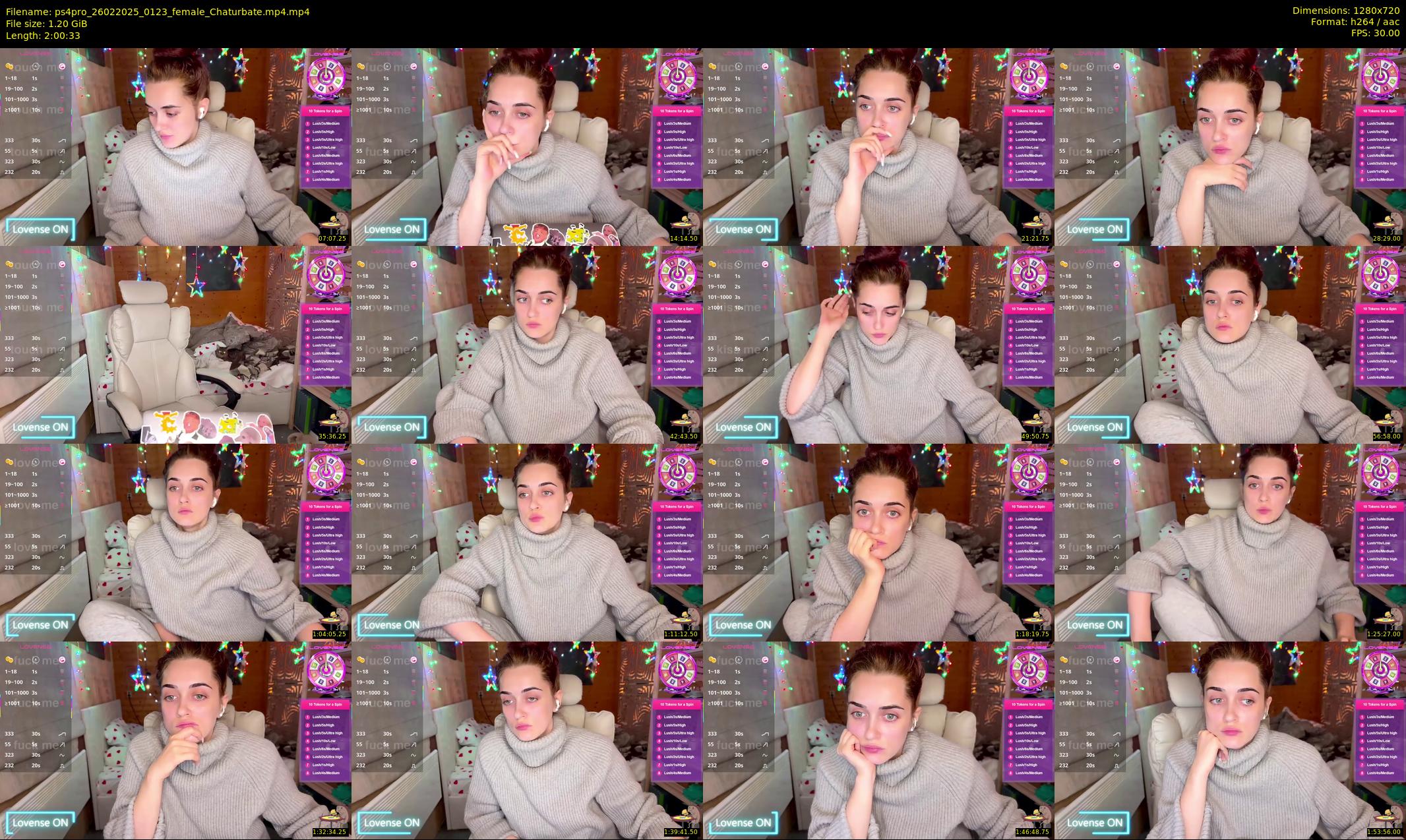 ps4pro — 121 minute Chaturbate female cam show recording, 720p, Feb 26, 2025