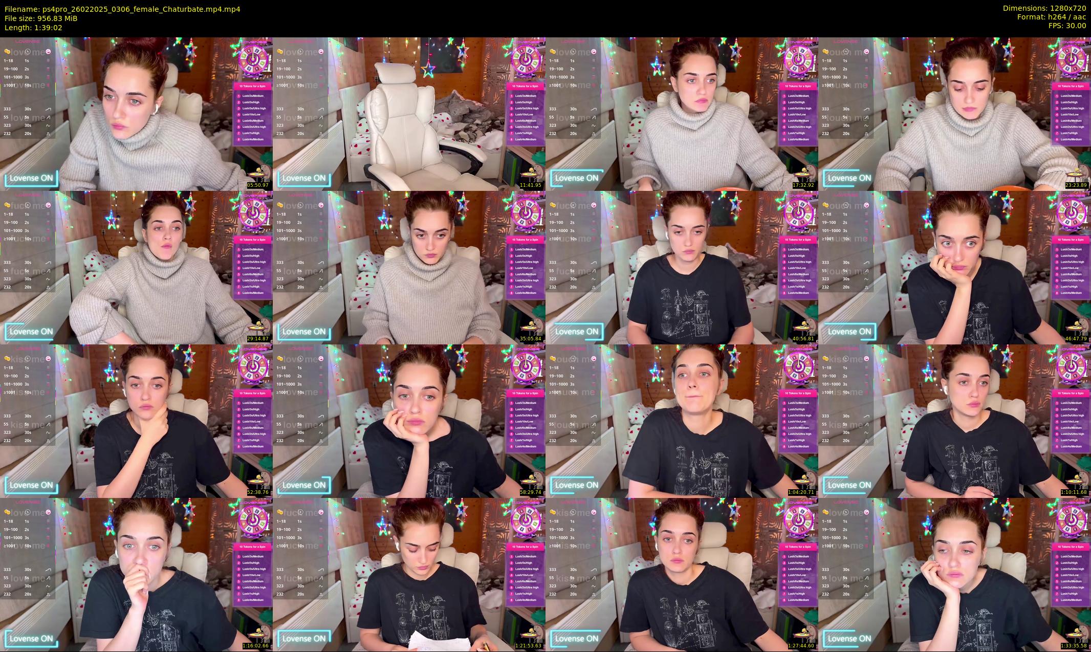 ps4pro — 100 minute Chaturbate female cam show recording, 720p, Feb 26, 2025