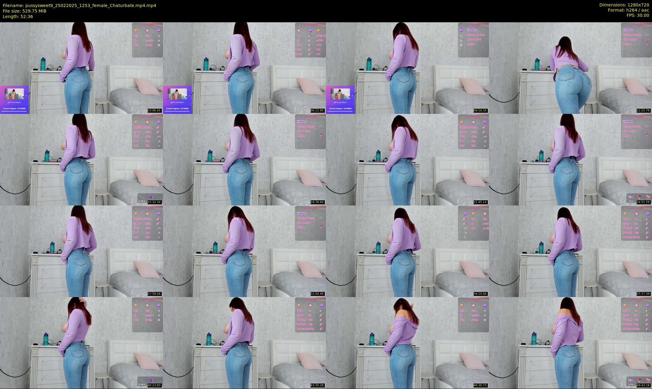 pussysweet9 — 53 minute Chaturbate female cam show recording, 720p, Feb 25, 2025