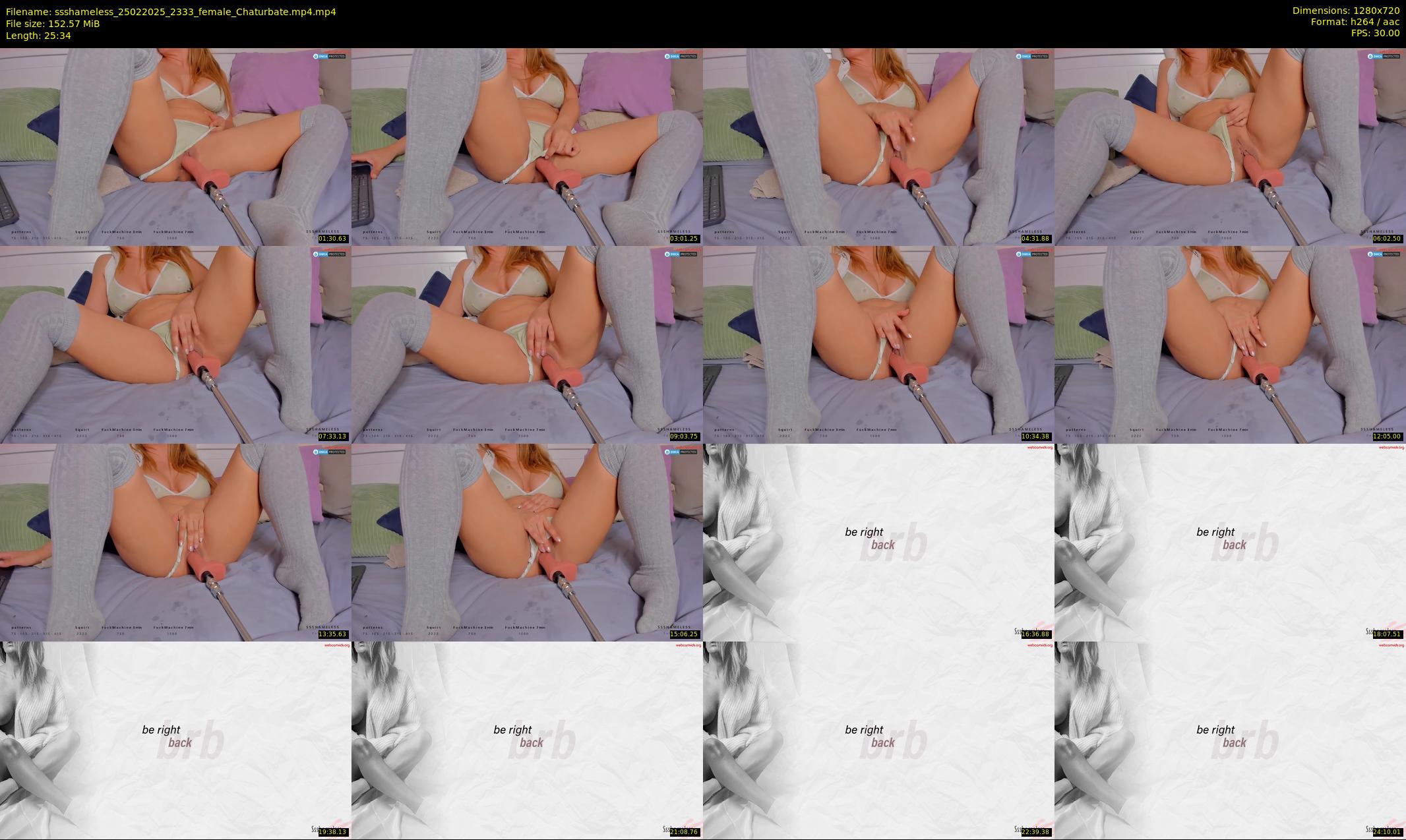 ssshameless — 26 minute Chaturbate female cam show recording, 720p, Feb 25, 2025