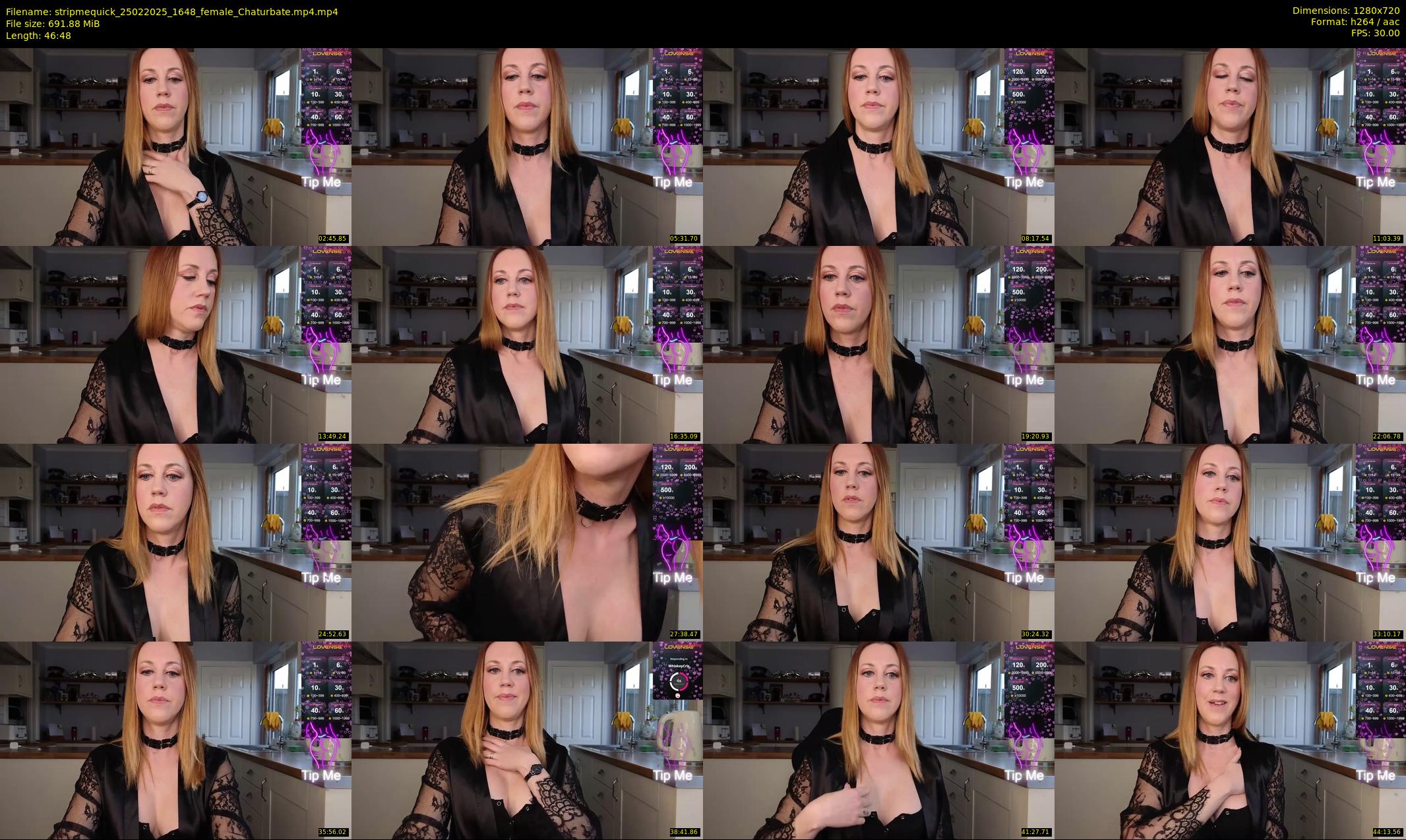 stripmequick — 47 minute Chaturbate female cam show recording, 720p, Feb 25, 2025
