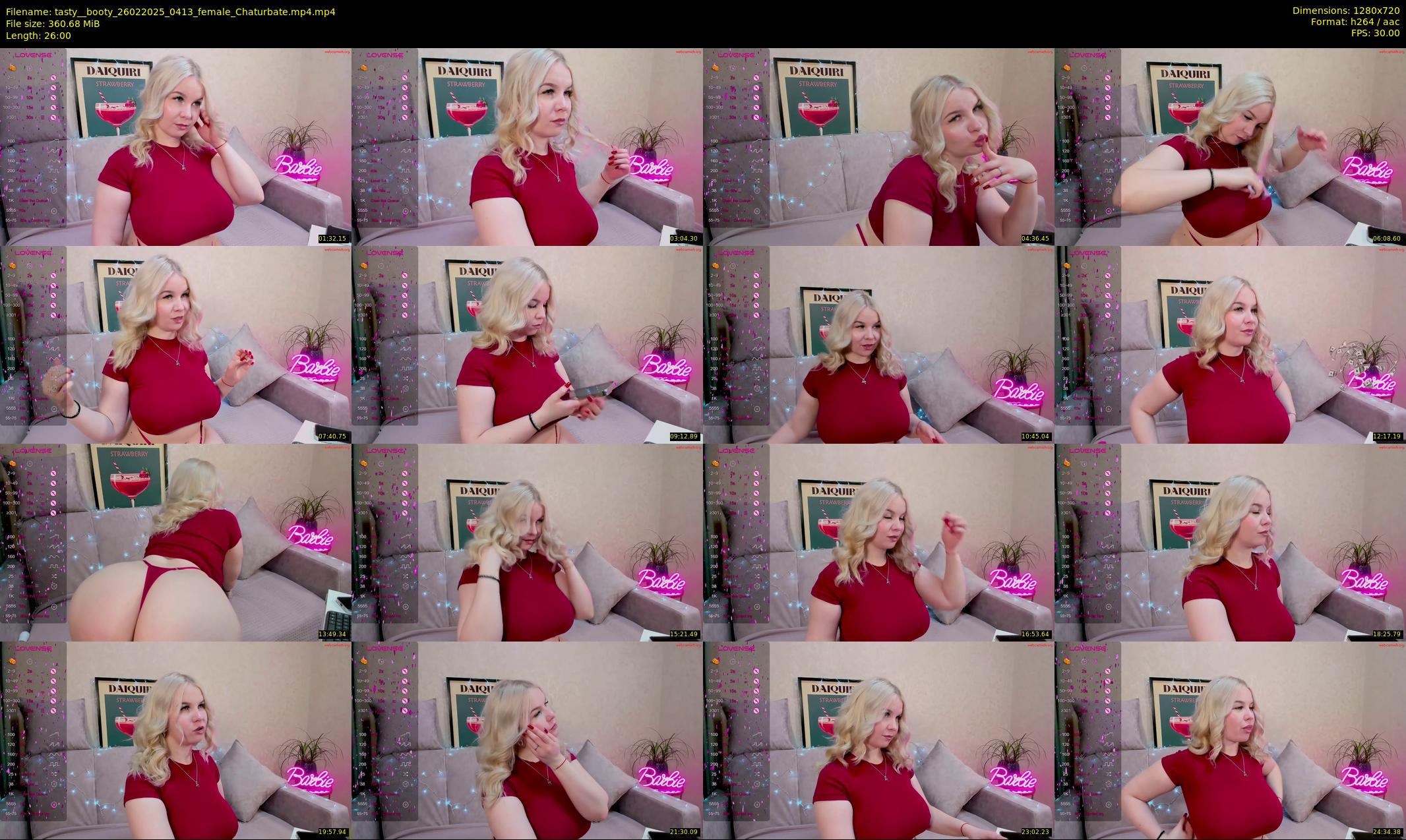 tasty__booty — 26 minute Chaturbate female cam show recording, 720p, Feb 26, 2025