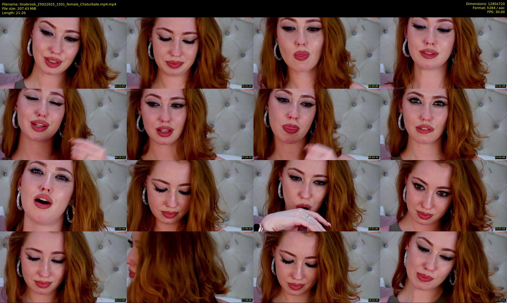 tinabrook — 22 minute Chaturbate female cam show recording, 720p, Feb 25, 2025
