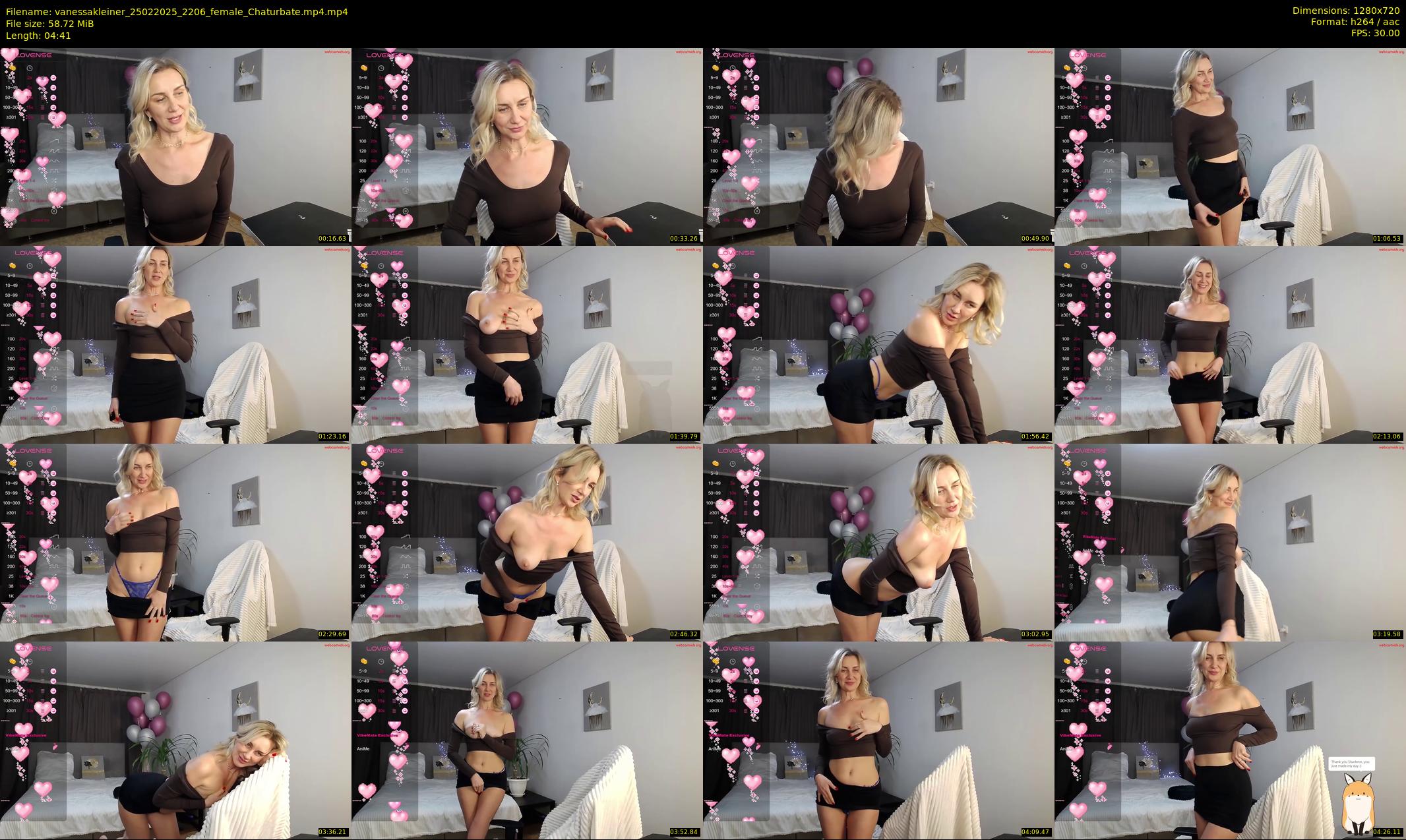 vanessakleiner — 5 minute Chaturbate female cam show recording, 720p, Feb 25, 2025