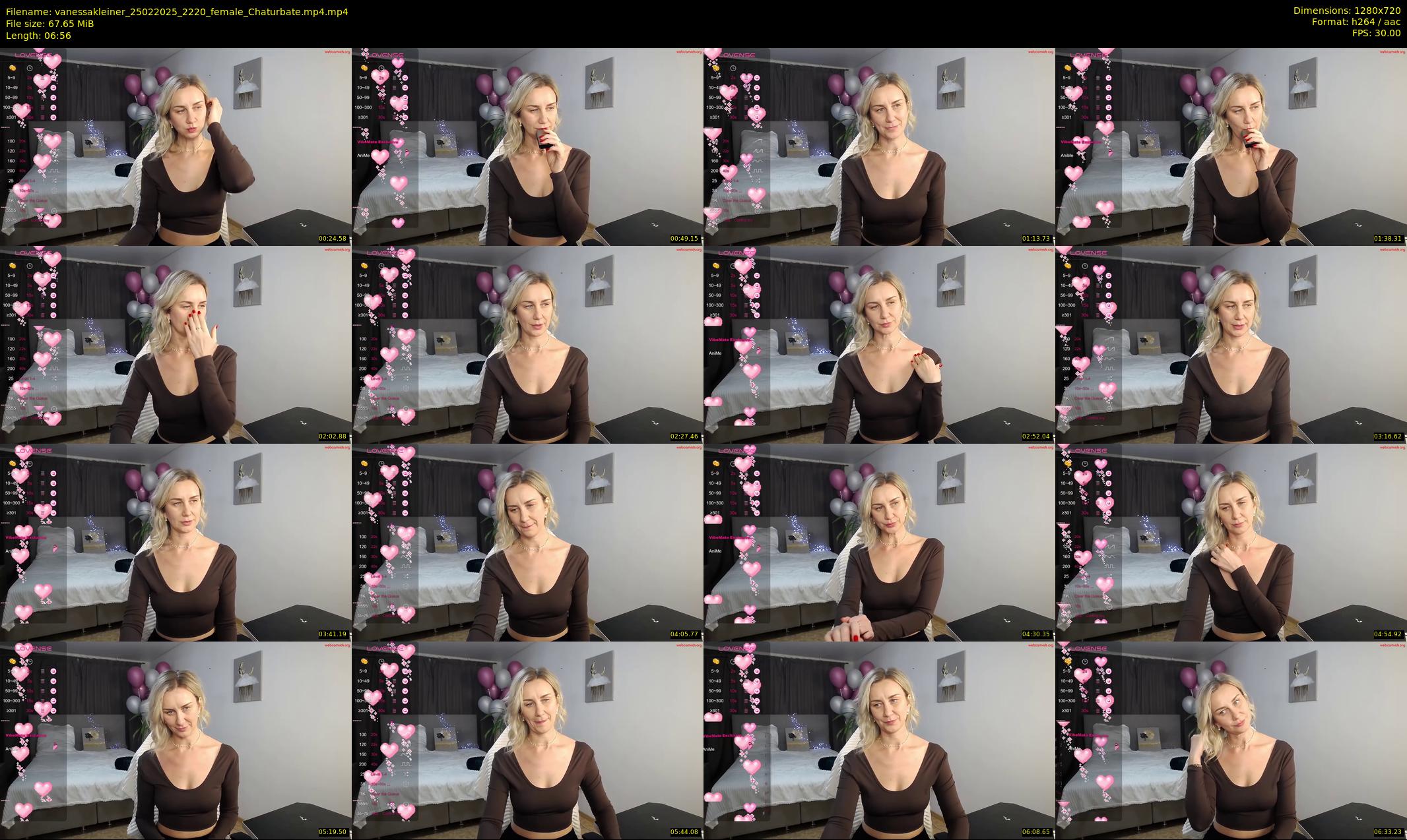 vanessakleiner — 7 minute Chaturbate female cam show recording, 720p, Feb 25, 2025
