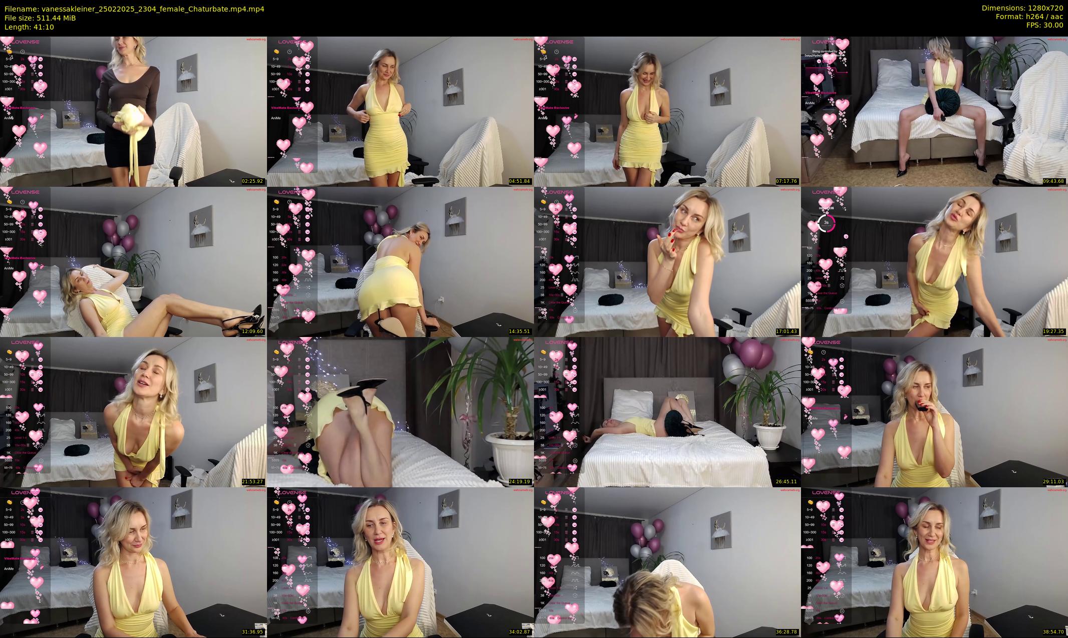 vanessakleiner — 42 minute Chaturbate female cam show recording, 720p, Feb 25, 2025
