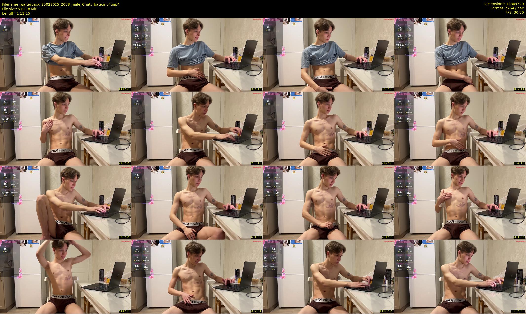 walterback — 72 minute Chaturbate male cam show recording, 720p, Feb 25, 2025