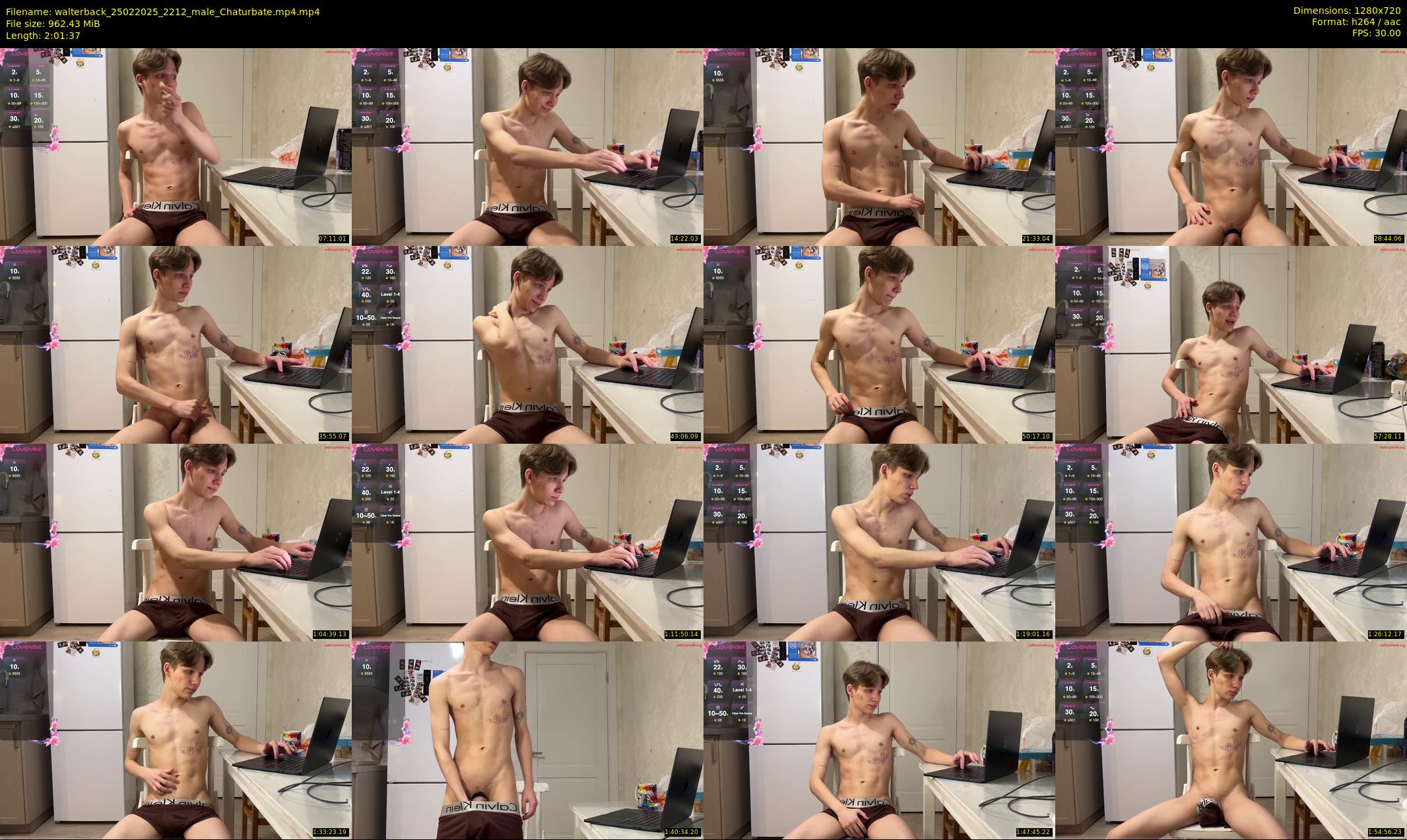 walterback — 122 minute Chaturbate male cam show recording, 720p, Feb 25, 2025