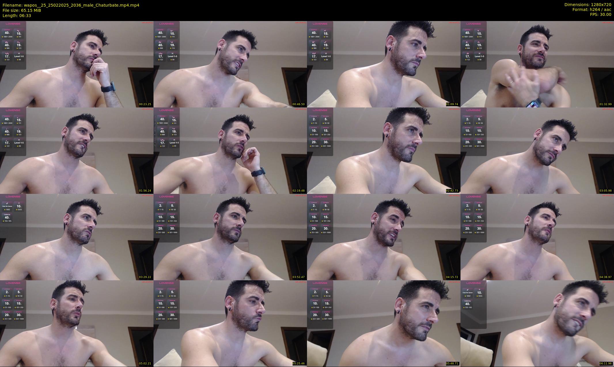 wapos__25 — 7 minute Chaturbate male cam show recording, 720p, Feb 25, 2025