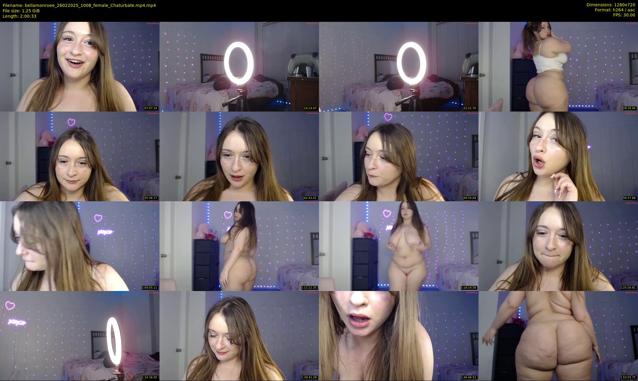 bellamonroee — 121 minute Chaturbate female cam show recording, 720p, Feb 26, 2025