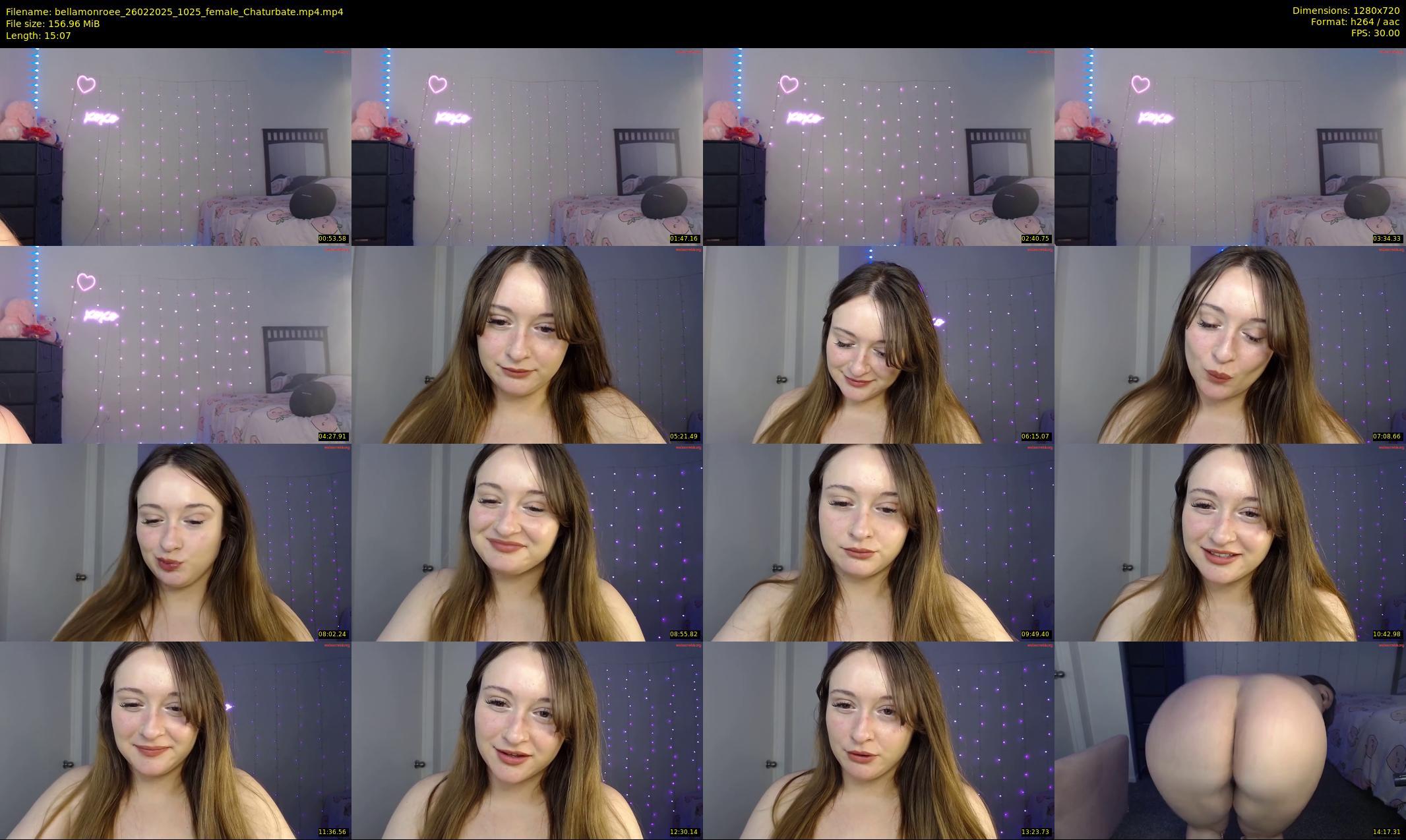 bellamonroee — 16 minute Chaturbate female cam show recording, 720p, Feb 26, 2025