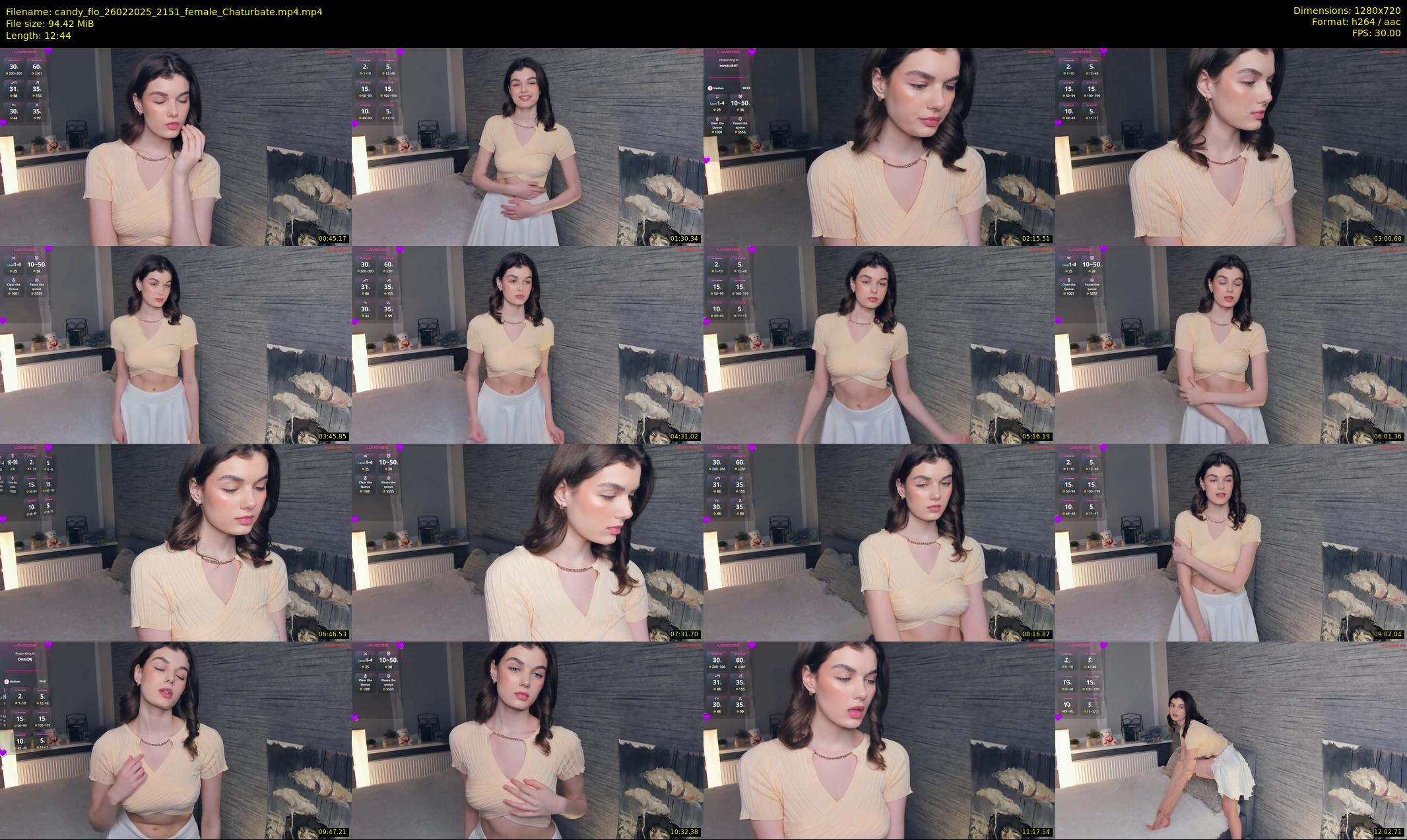 candy_flo — 13 minute Chaturbate female cam show recording, 720p, Feb 26, 2025