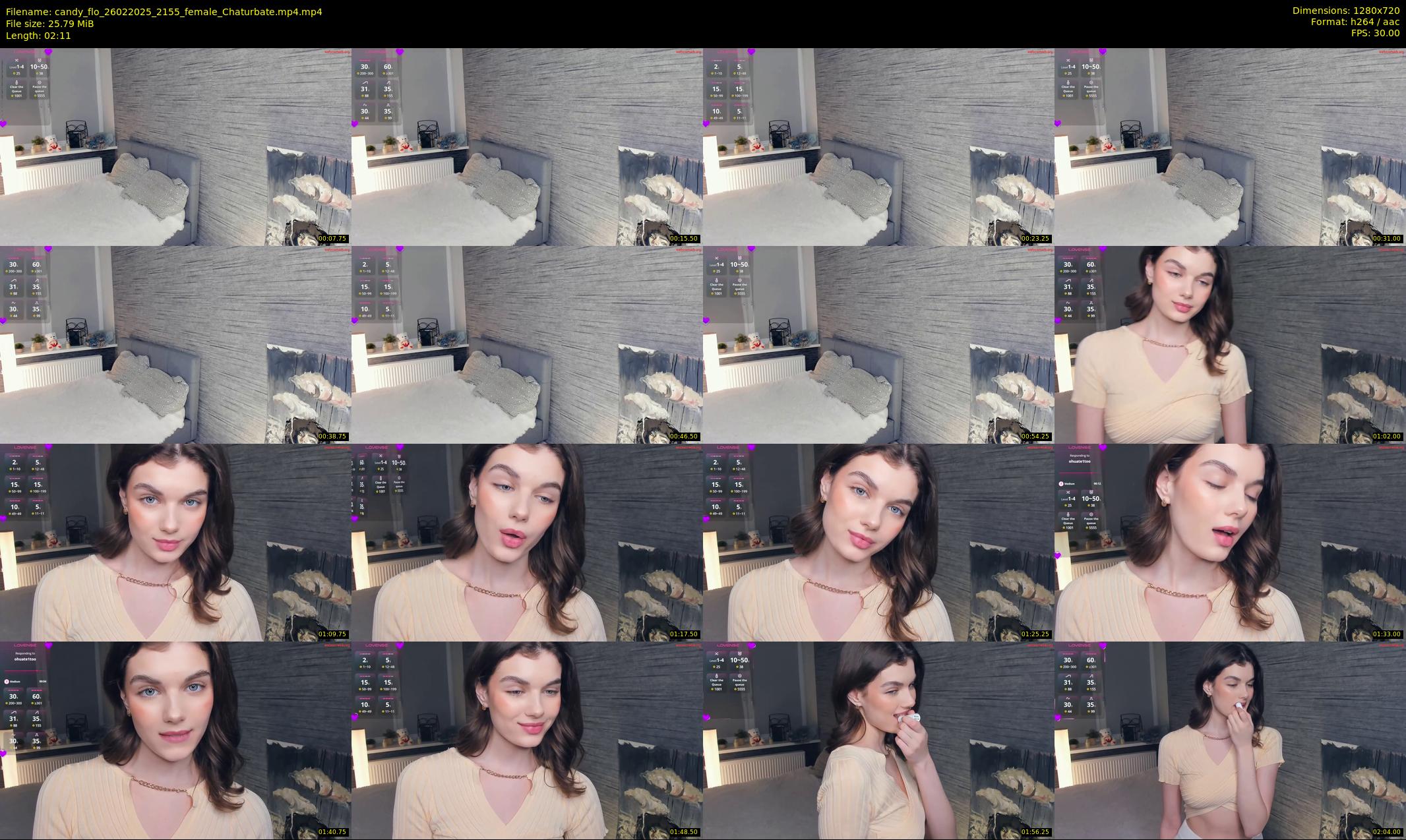 candy_flo — 3 minute Chaturbate female cam show recording, 720p, Feb 26, 2025