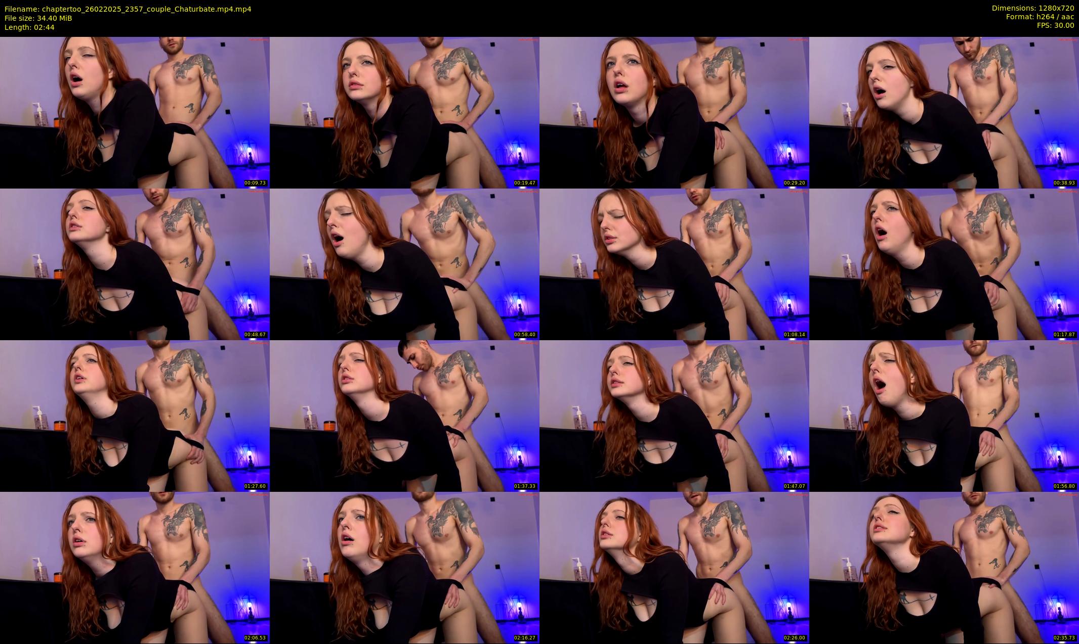 chaptertoo — 3 minute Chaturbate couple cam show recording, 720p, Feb 26, 2025