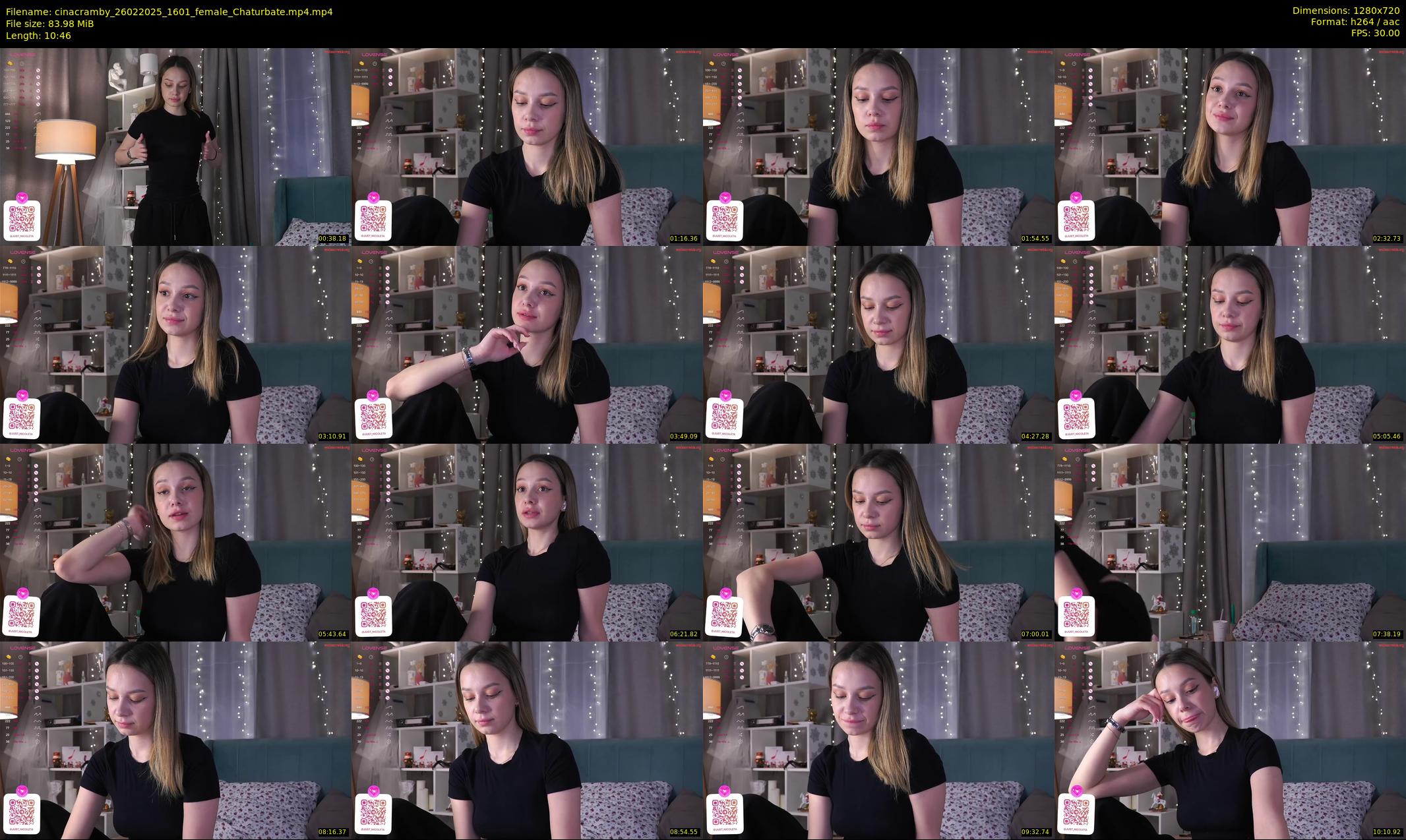 cinacramby — 11 minute Chaturbate female cam show recording, 720p, Feb 26, 2025