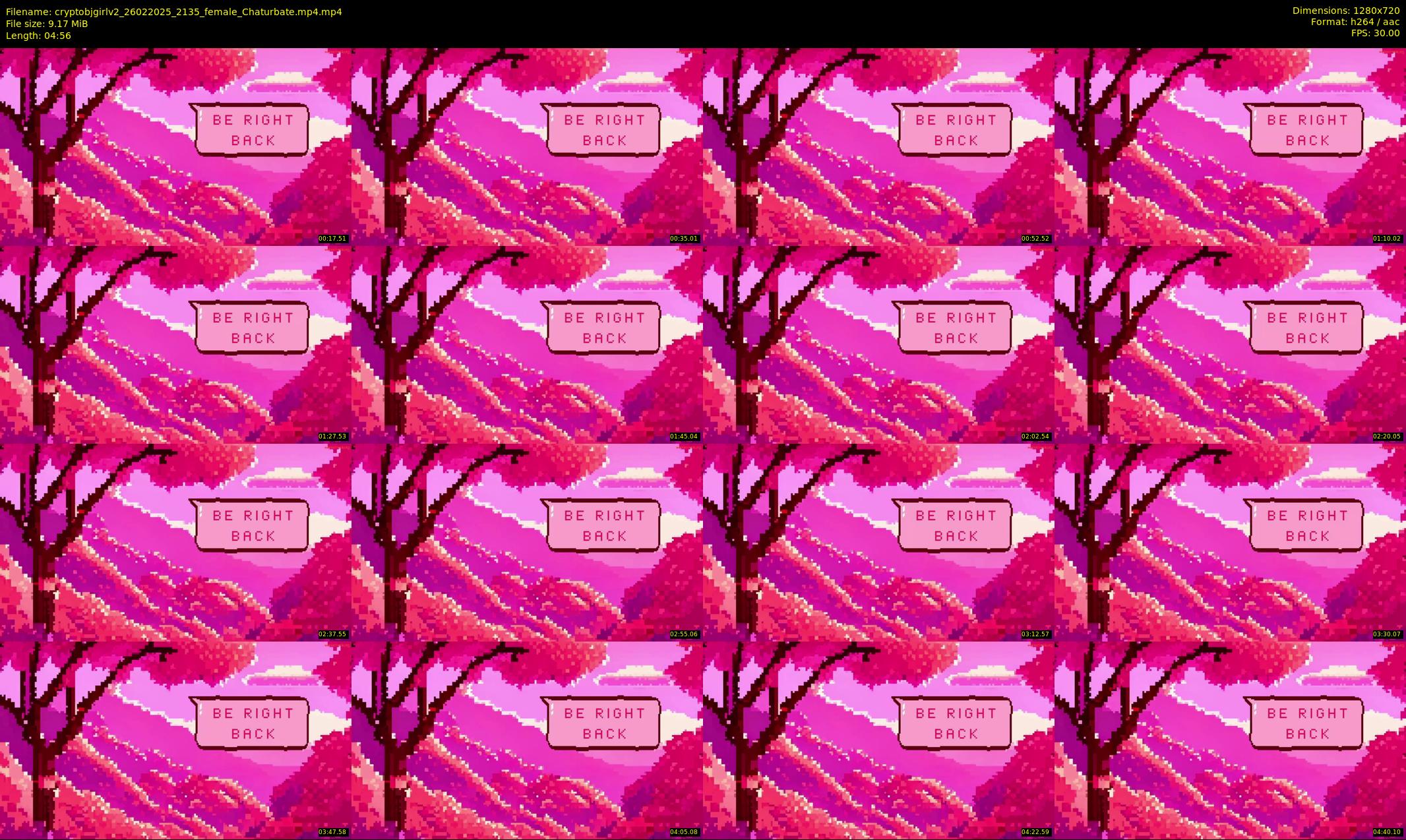 cryptobjgirlv2 — 5 minute Chaturbate female cam show recording, 720p, Feb 26, 2025