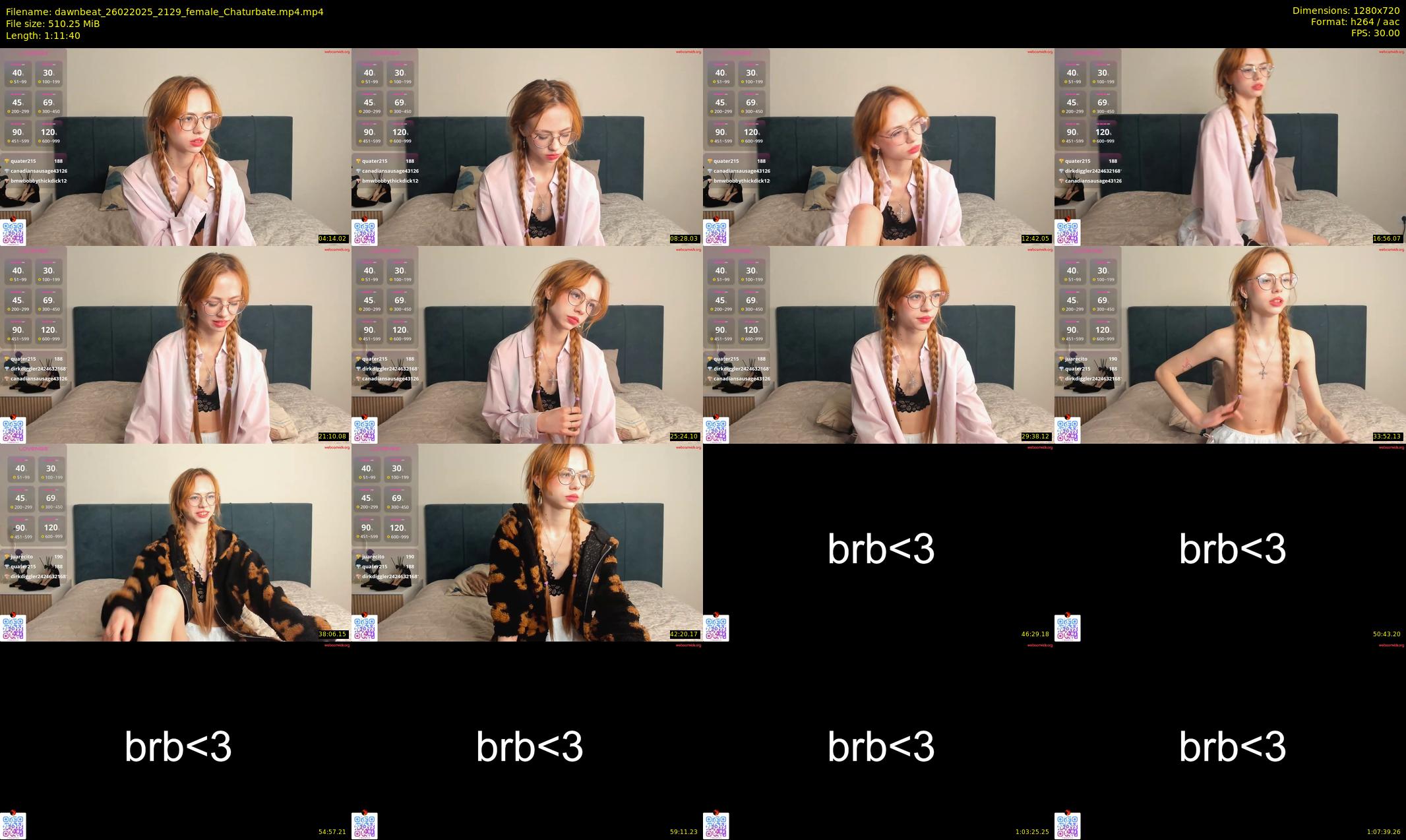 dawnbeat — 72 minute Chaturbate female cam show recording, 720p, Feb 26, 2025